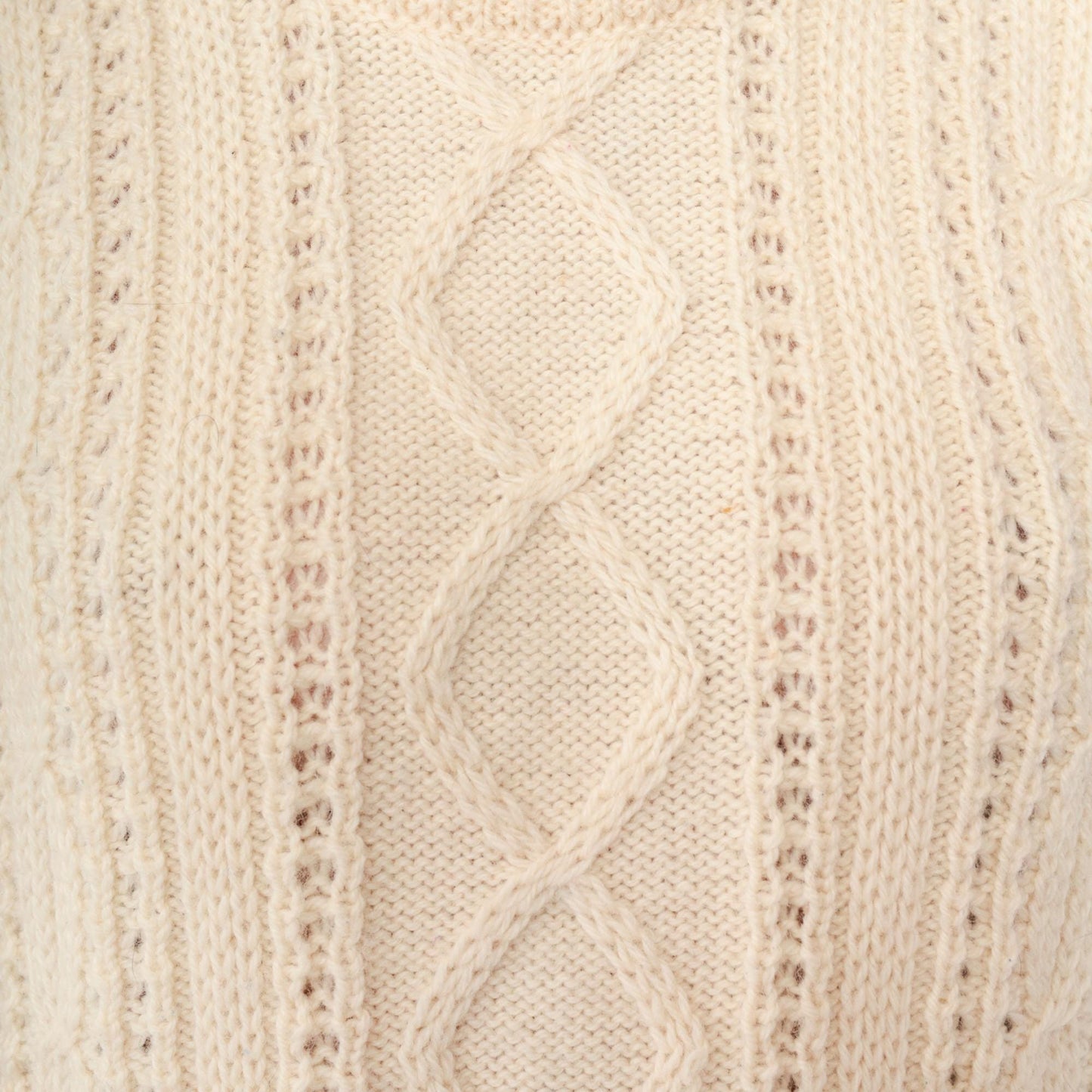 80s Falcarragh Cable Knit Wool Sweater Cream Aran Fisherman Small
