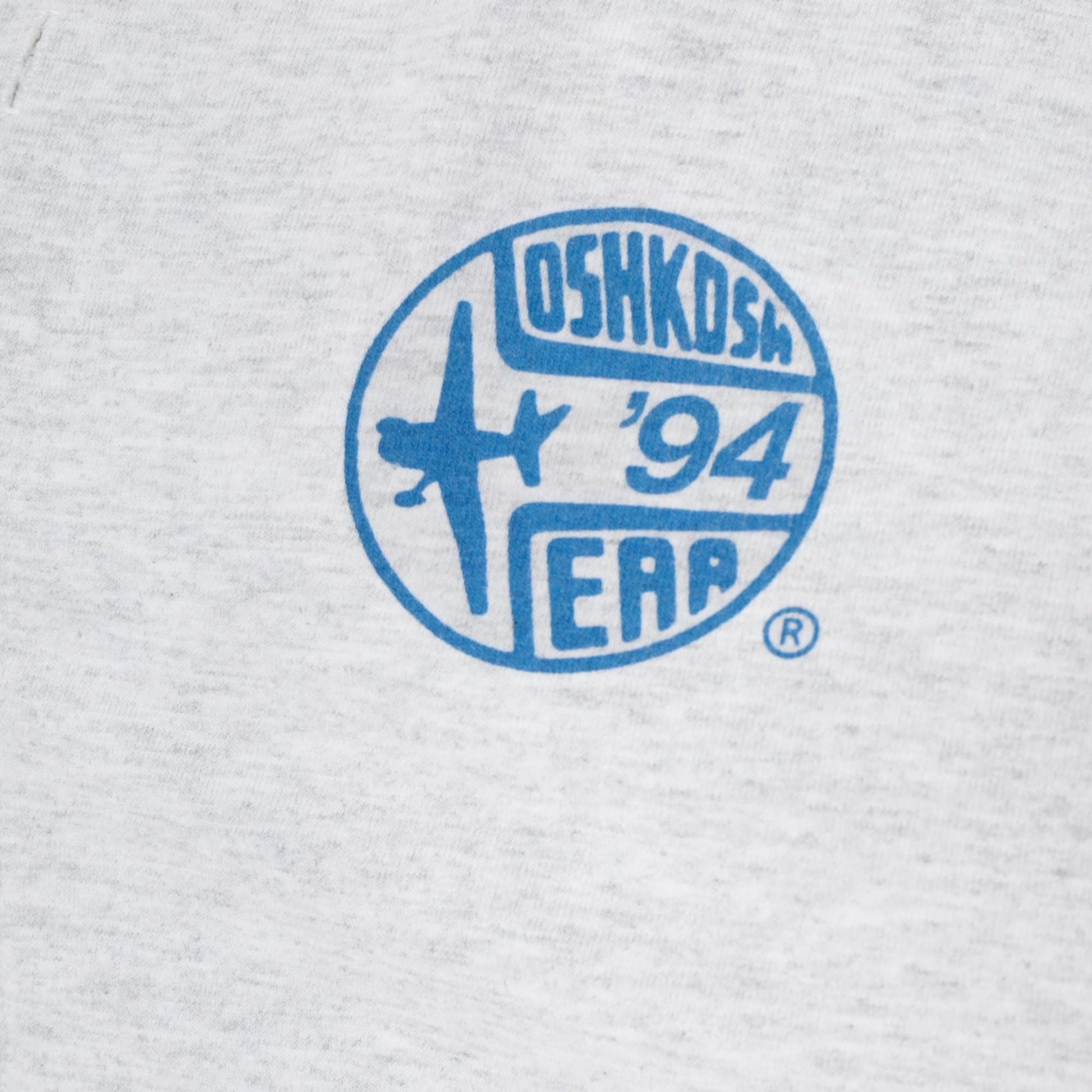 90s Motorsport Traditions EAA Oshkosh Volunteer Baseball Jersey Grey Cotton XL