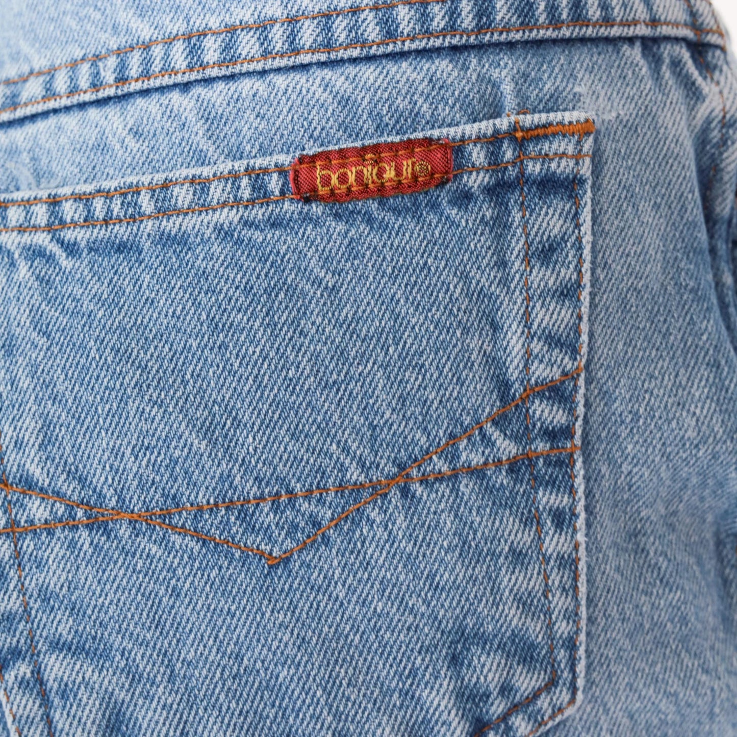 90s Bonjour High Waisted Mom Jeans Light Wash Tapered Denim Medium