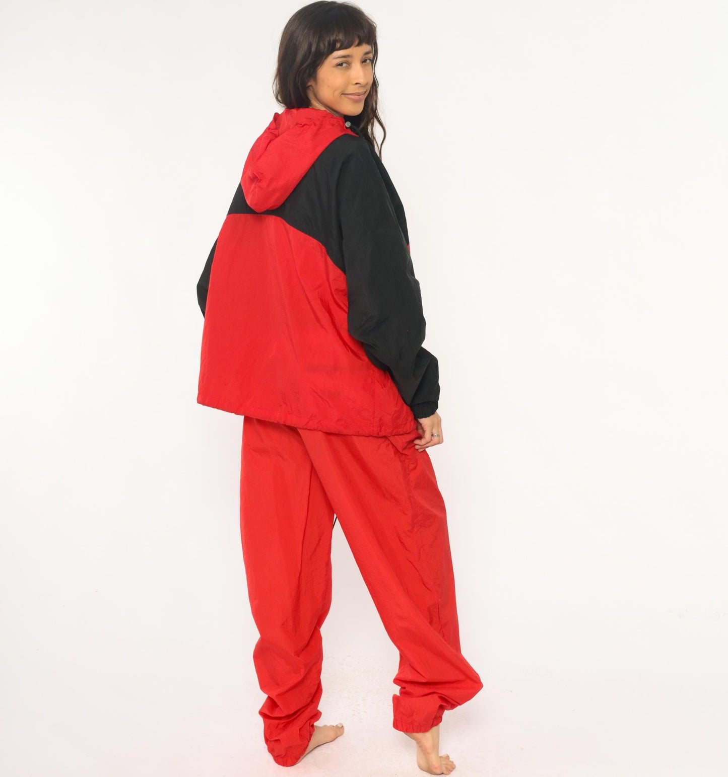 90s Marlboro Adventure Team Tracksuit Red Black Yellow Nylon Jacket Pants Extra Large XXL
