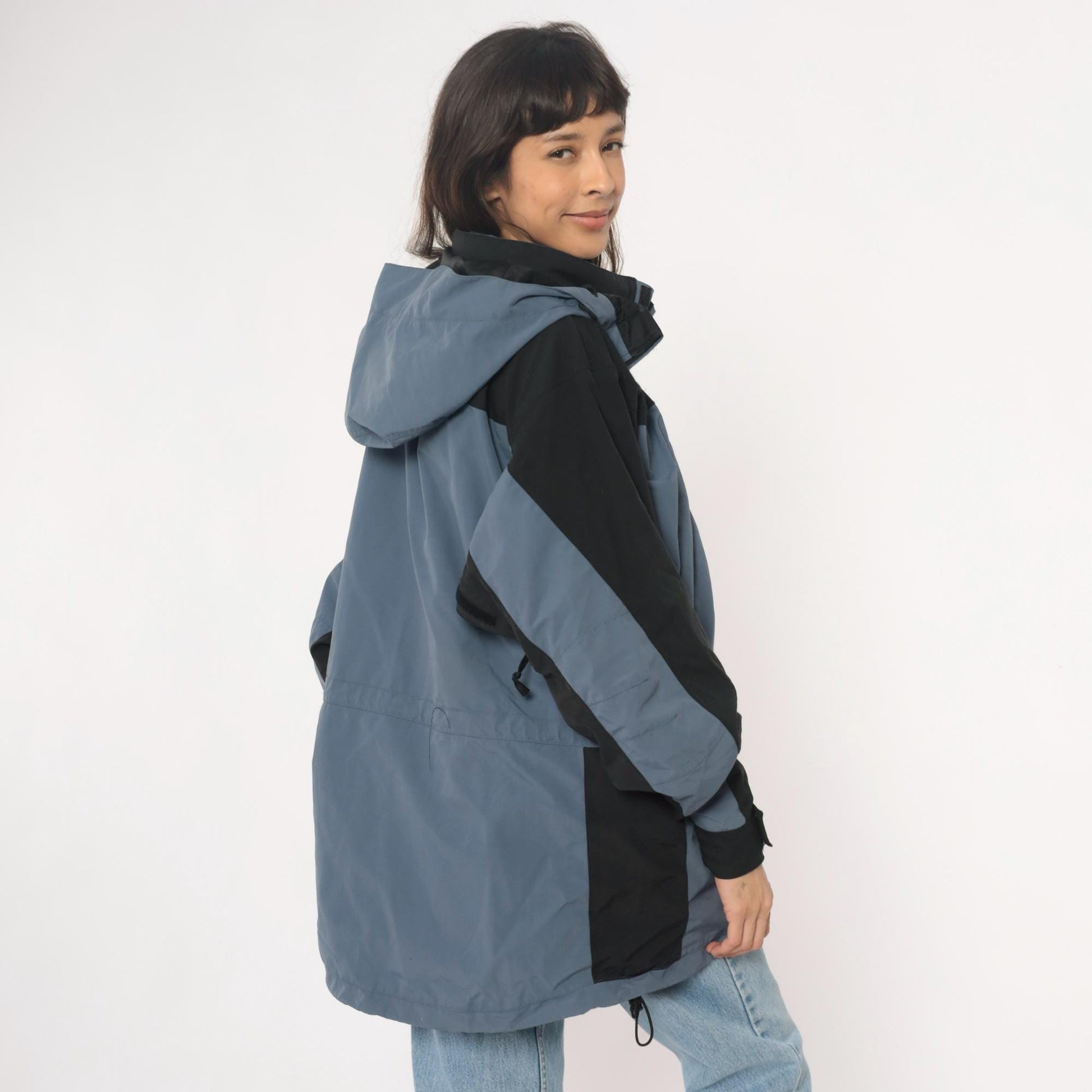 The North Face 90s Colorblock Hooded Windbreaker HydroSeal Nylon Jacket Large L