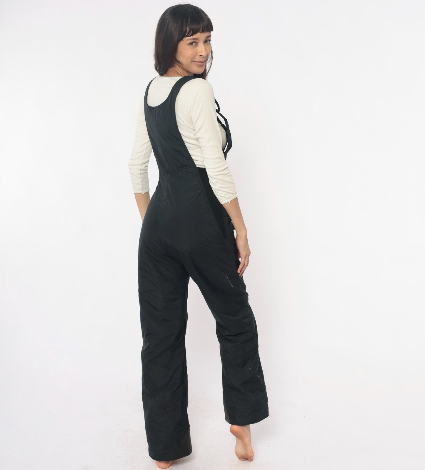 90s Colorado Classics Black Ski Overalls Insulated Snow Pants Small S