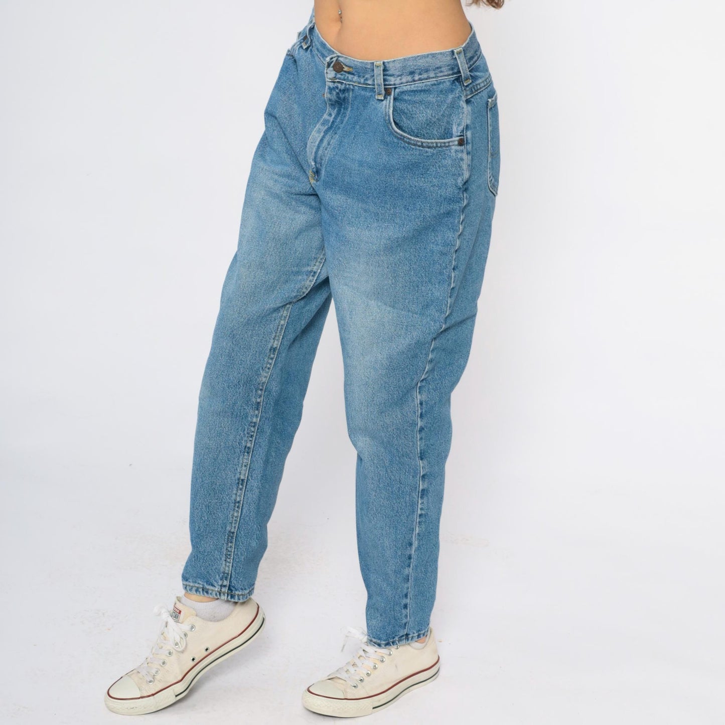 90s Lee High-Waisted Straight Leg Jeans Medium Wash Denim Large L
