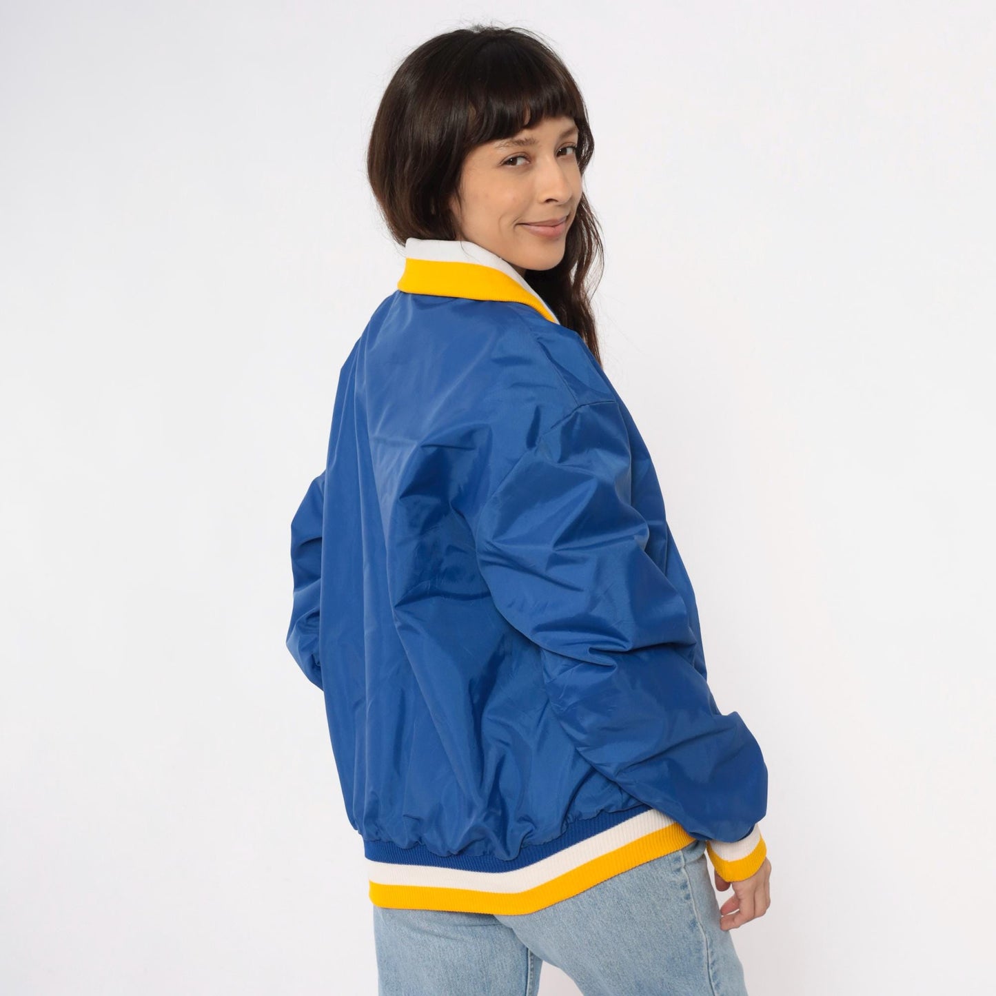 90s Blue Windbreaker Half Zip Pullover Foothill Athletics Embroidered Medium