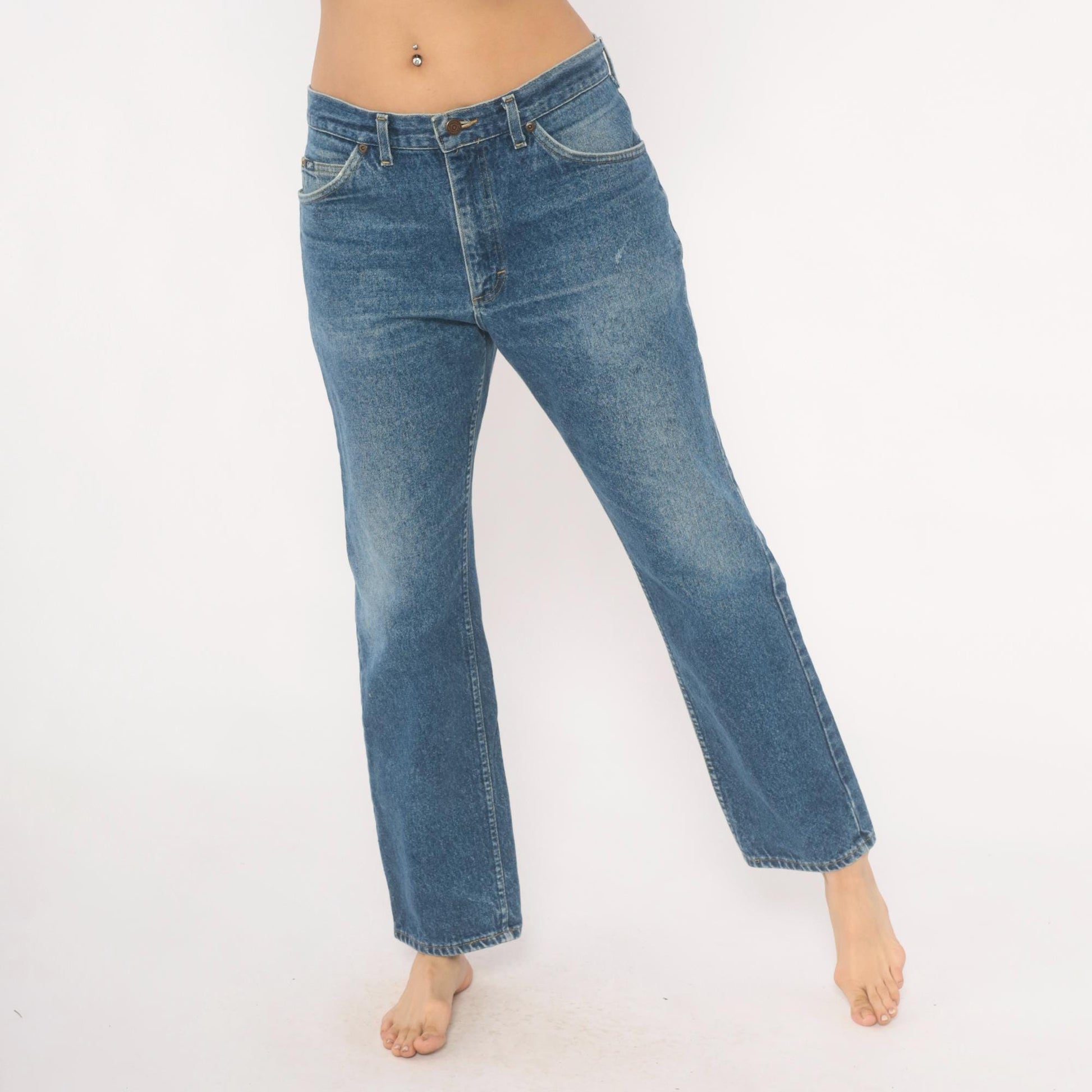 Lee Straight Leg Jeans 2000s Medium Wash Mid Rise 34x30