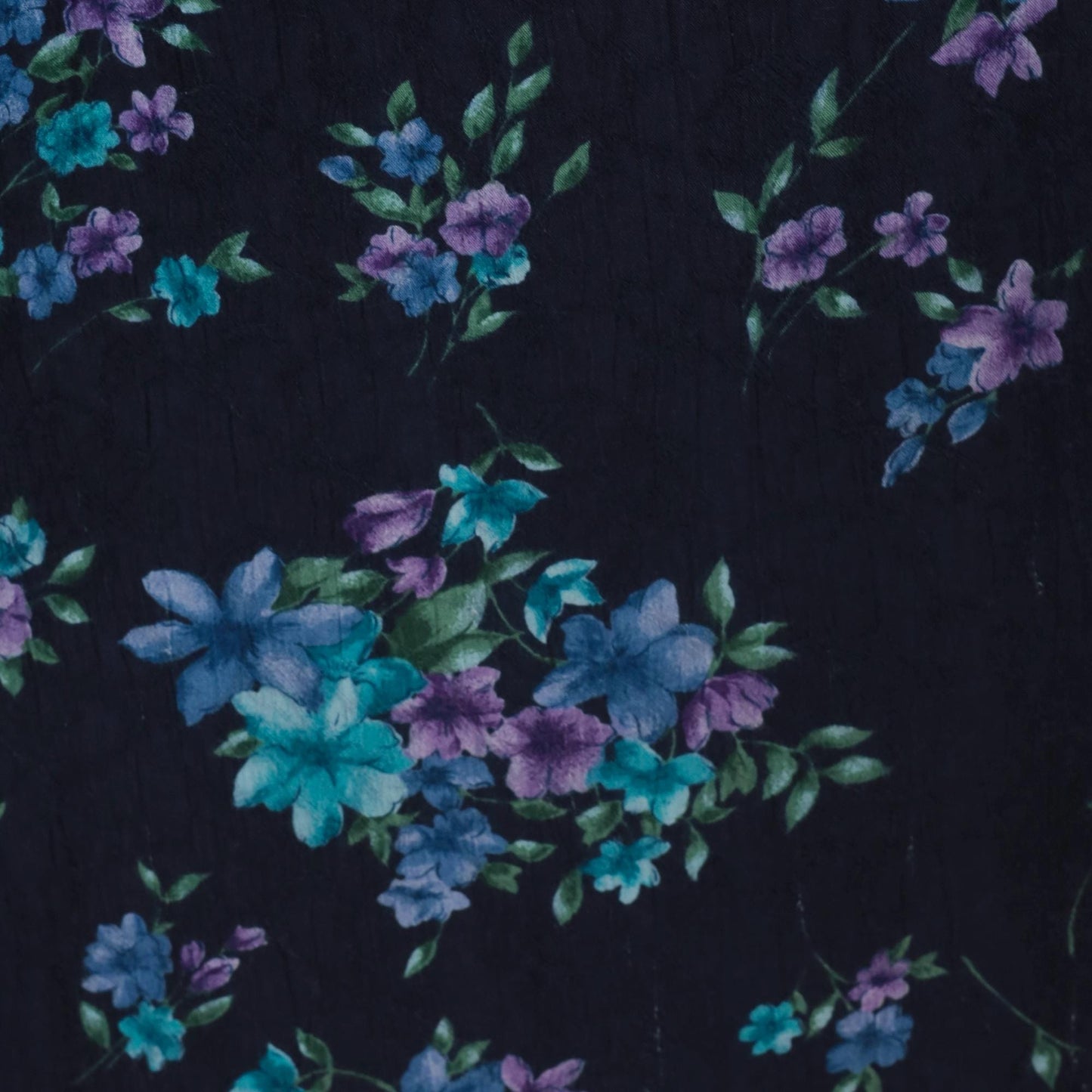 90s Karin Stevens Floral Maxi Dress Dark Blue Purple Sleeveless Tank Large