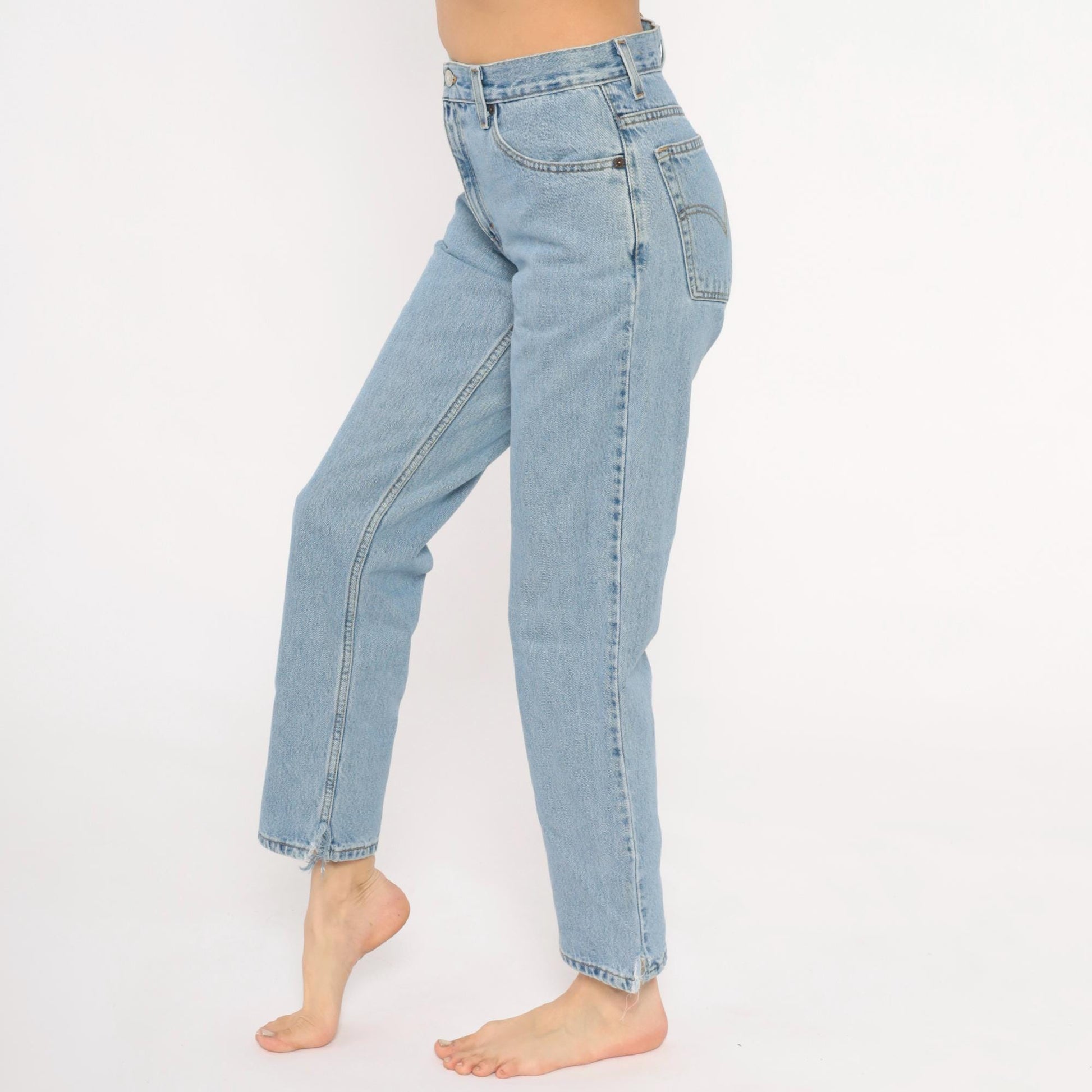 Levi's 550 Mom Jeans 2000s Light Wash High Rise Tapered Leg Small 29