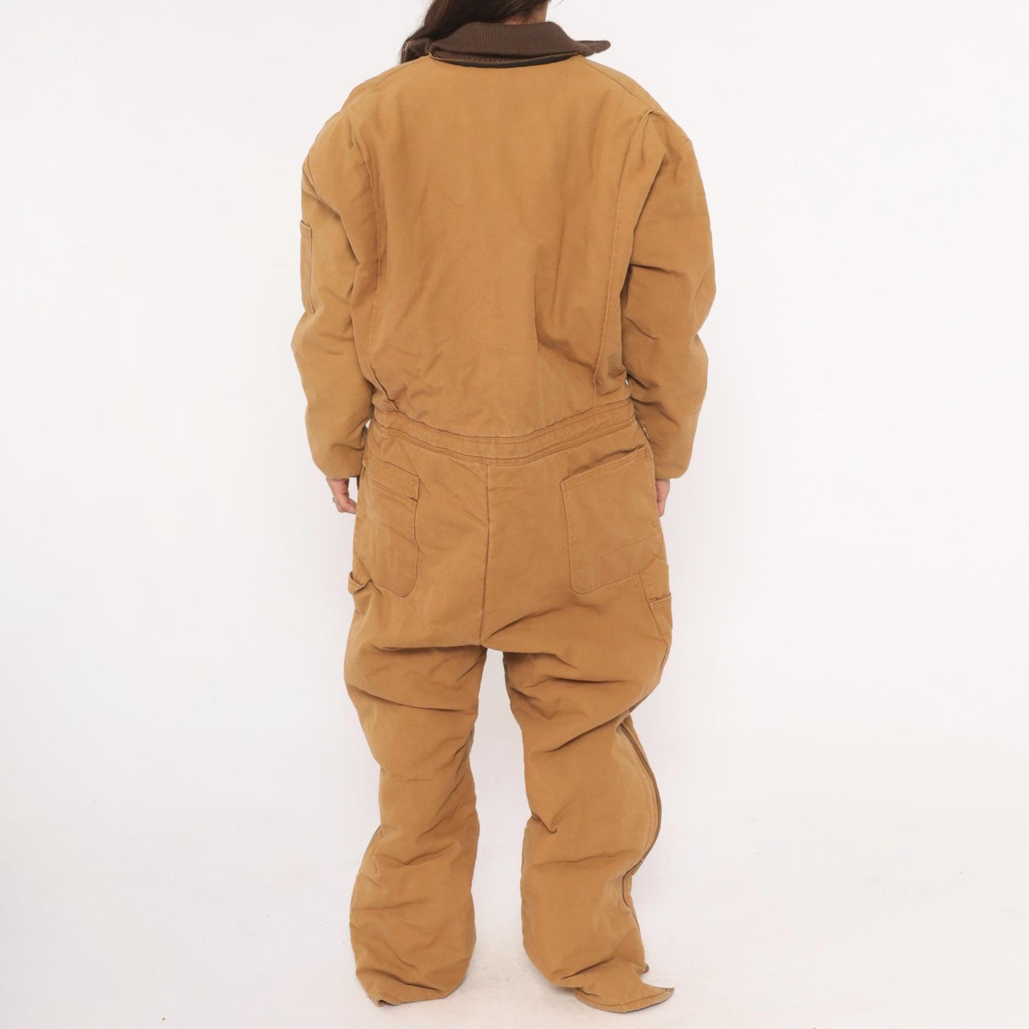 90s Wear Guard Duck Canvas Coveralls Tan Quilted Lined Workwear Extra Large XL