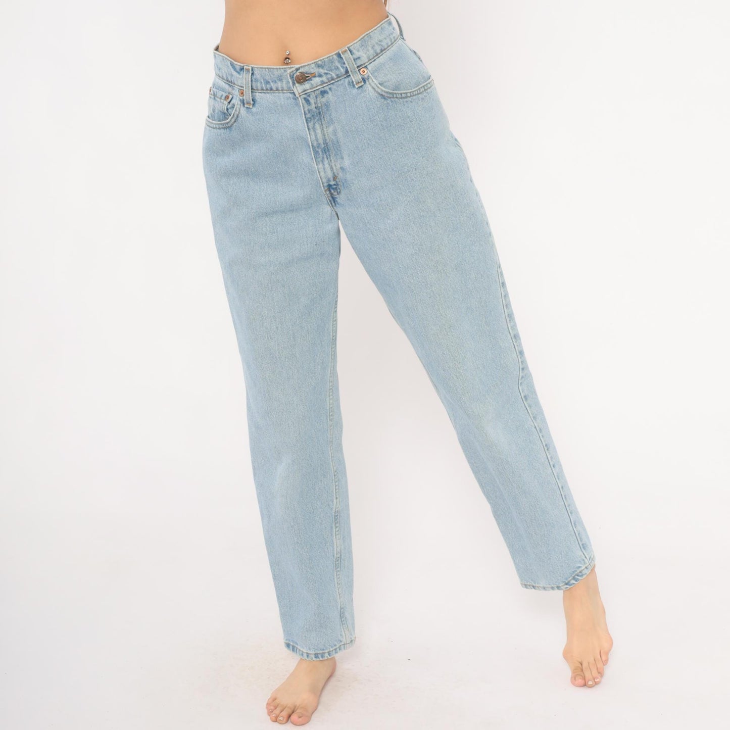 Levi's 550 Mom Jeans Light Wash High Waist Relaxed Tapered Leg 10 Regular