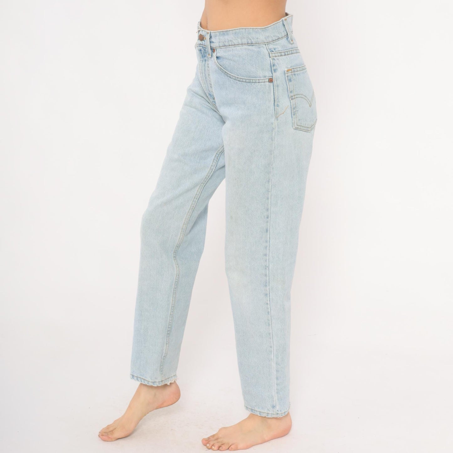 90s Levi's 555 Light Wash High Waisted Straight Leg Jeans 31 30