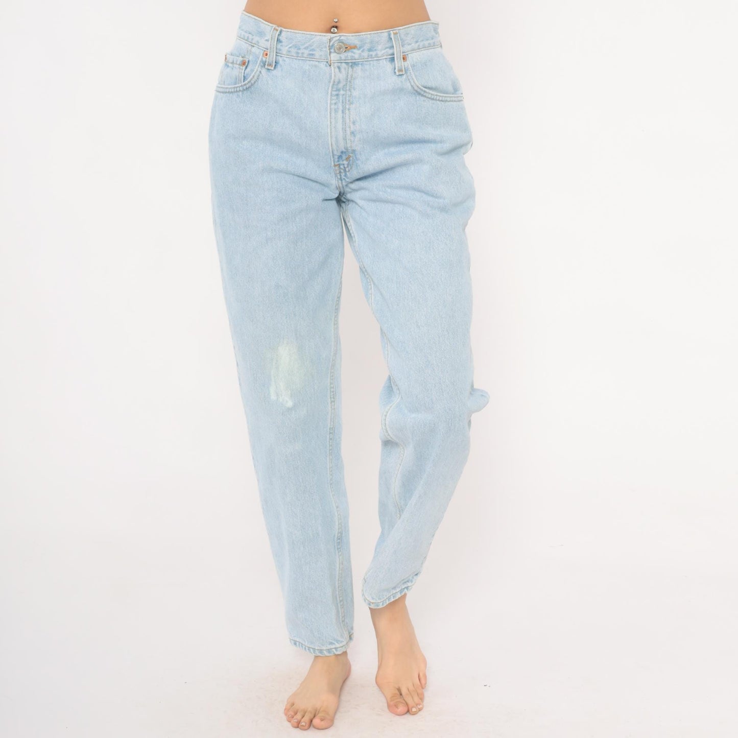 Levi's 550 Mom Jeans Light Wash High Waisted Tapered Leg 90s Cotton 31