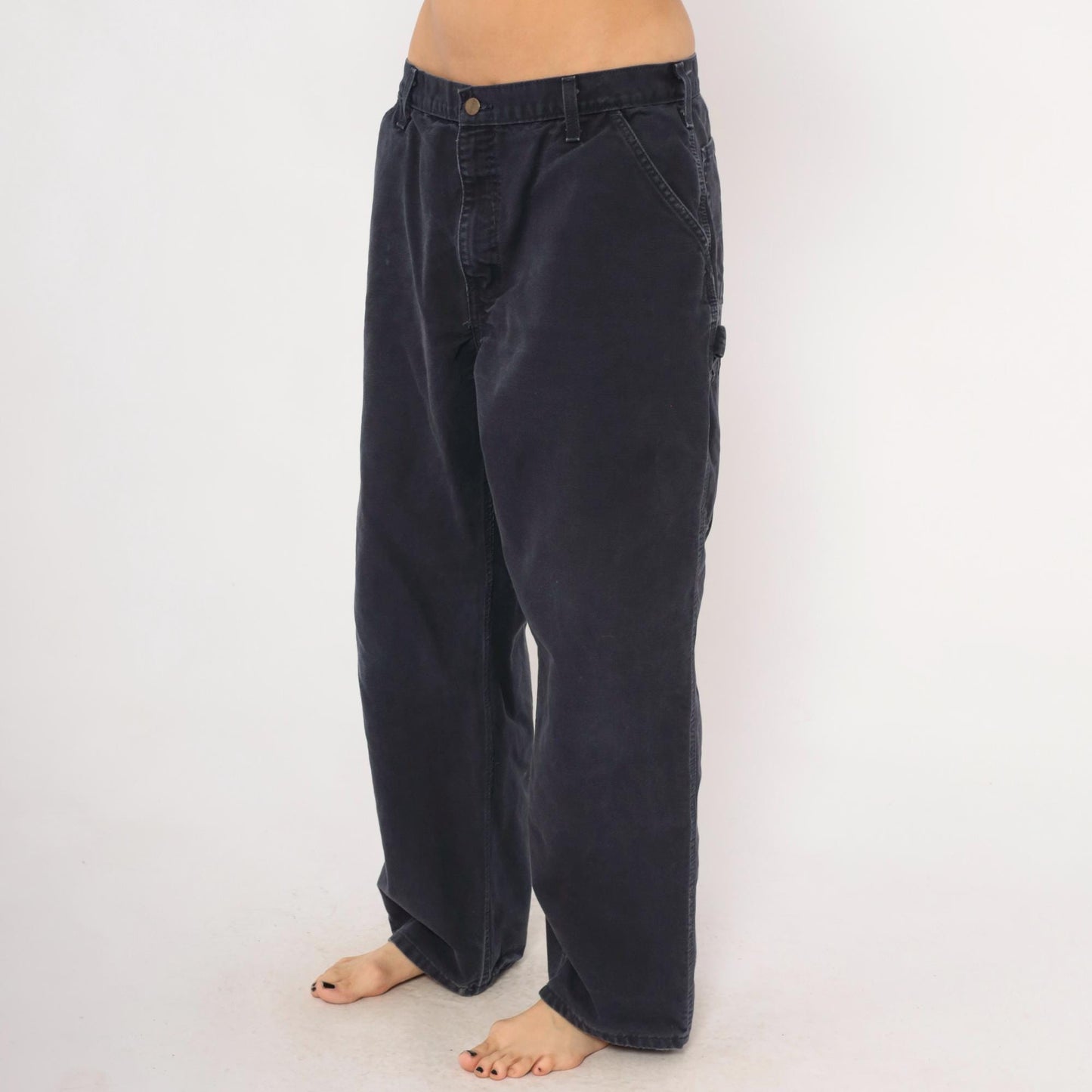 2000s Carhartt Carpenter Pants Navy Cotton Straight Leg Extra Large XL