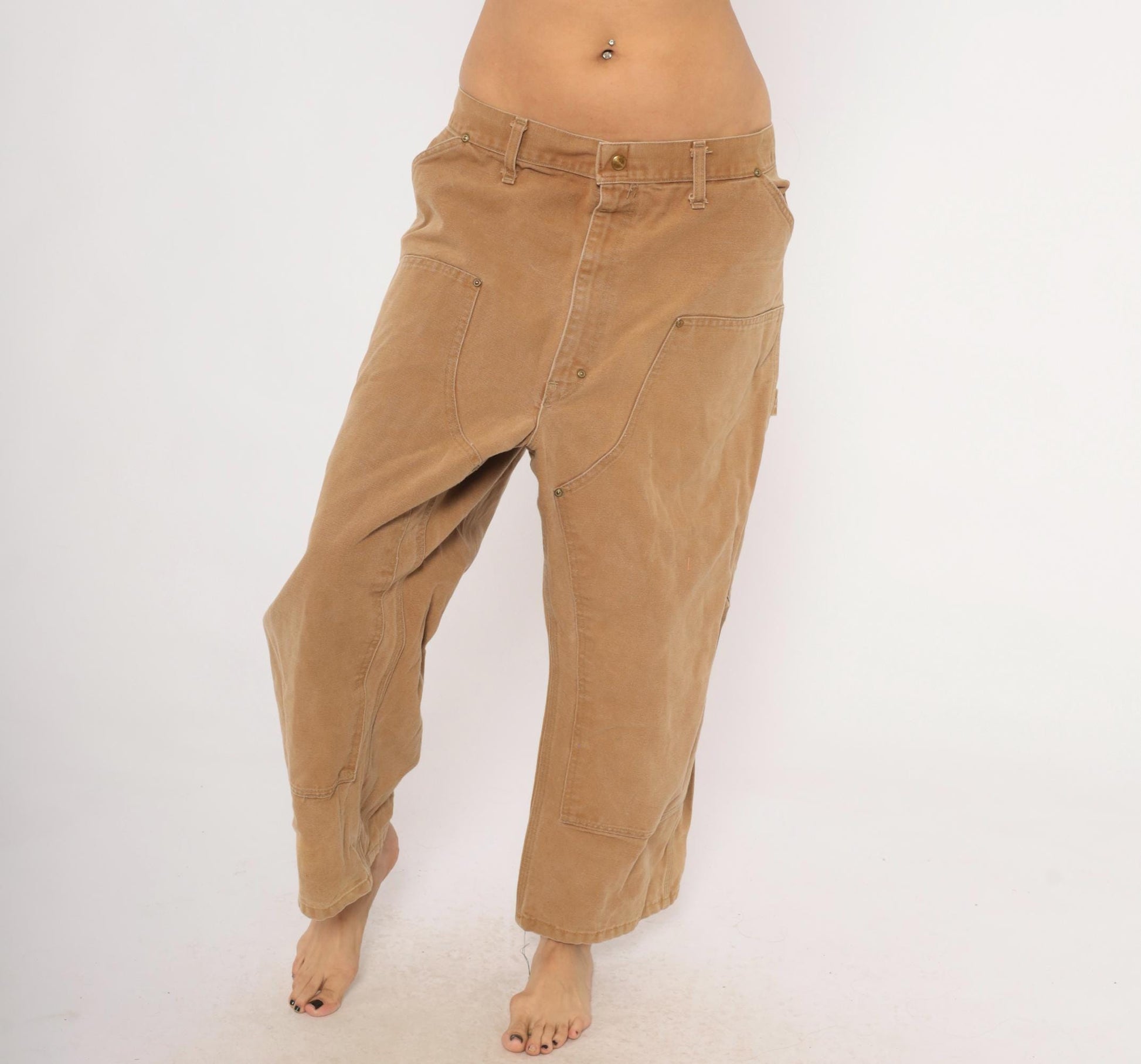 Carhartt Double Knee Carpenter Pants Tan Canvas Heavy Duty XXL