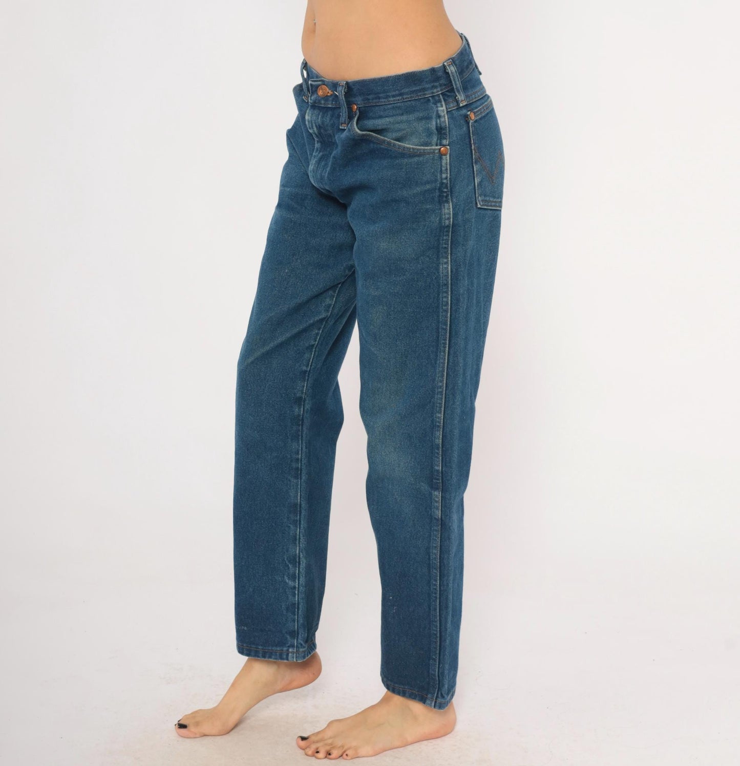 90s Wrangler Cowboy Cut Jeans Medium Wash Straight Leg Cotton 33x30 Large