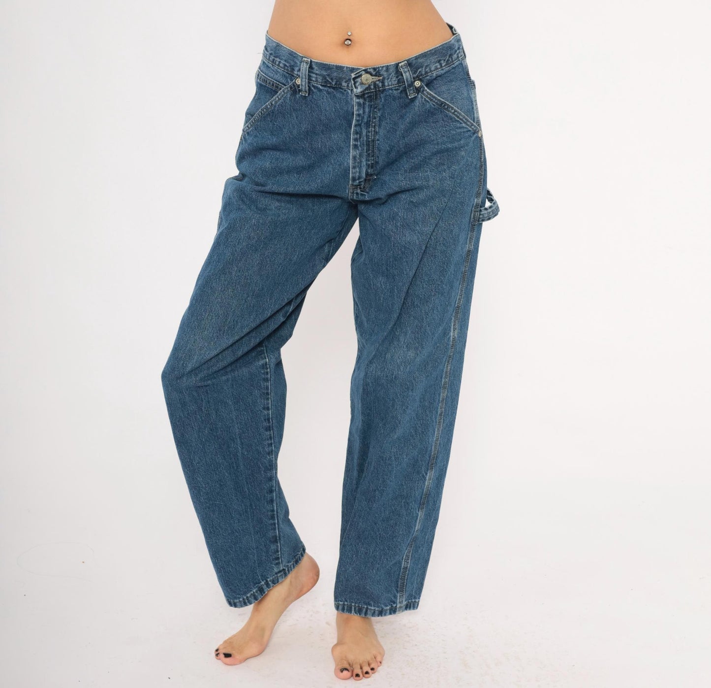 Wrangler Carpenter Jeans 2000s Medium Wash Straight Leg Cotton Denim 30x32