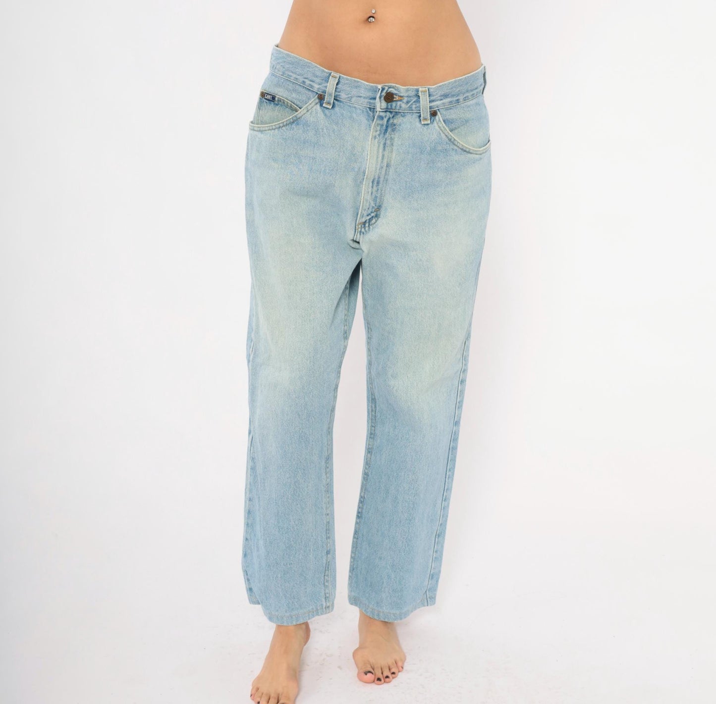 90s Lee Light Wash Straight Leg Jeans Blue Denim 36 x 28 Extra Large XL