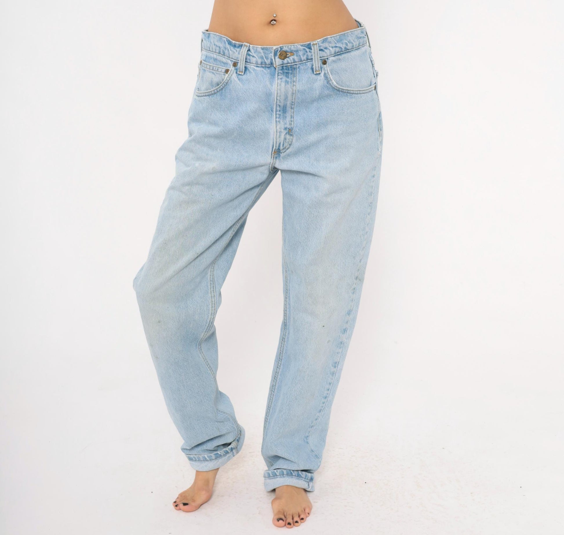 Y2K Carhartt Light Wash Straight Leg Jeans Cotton Denim 34x36