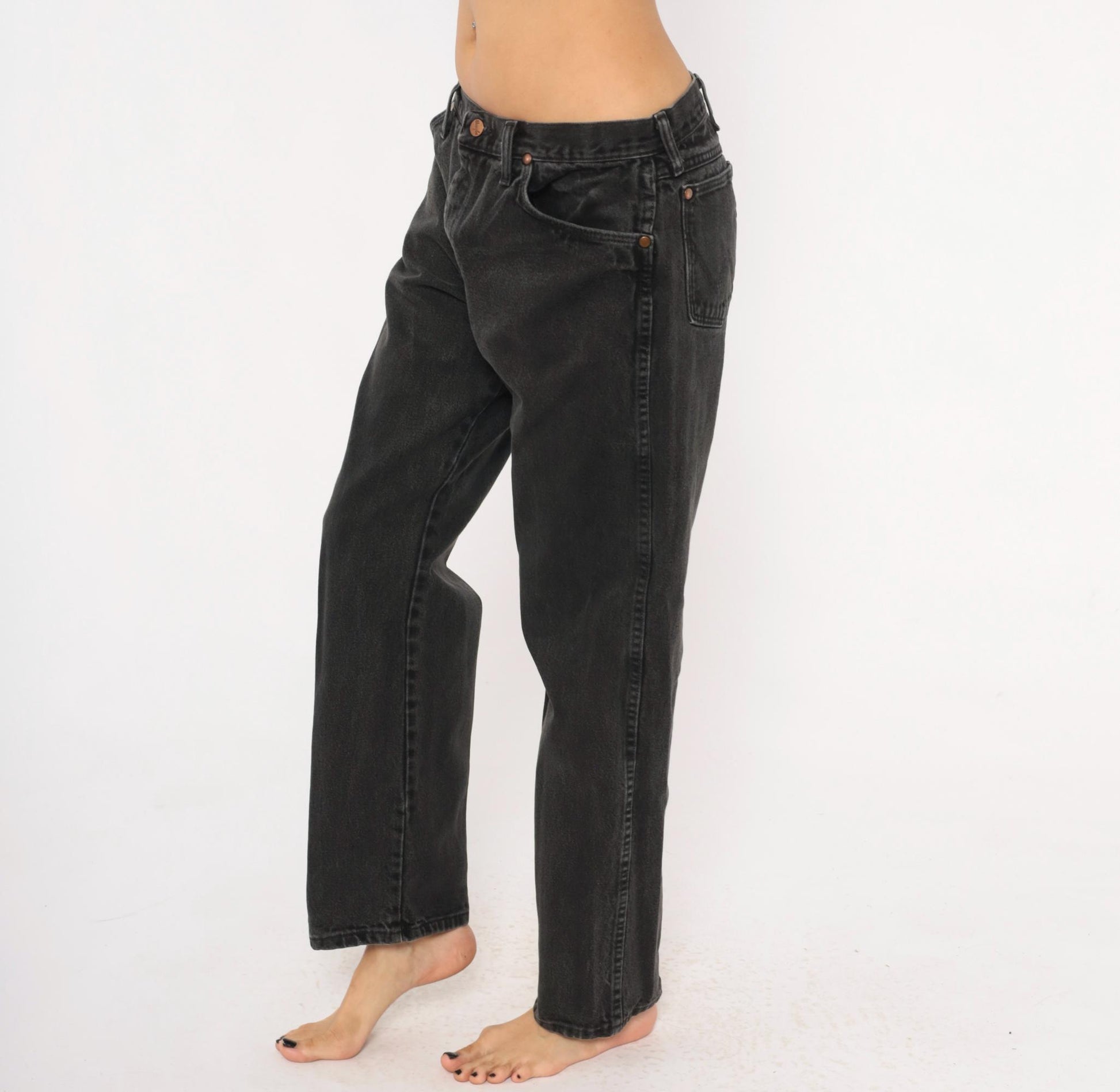 2000s Dickies Straight Leg Jeans Charcoal Faded Black Denim 38 x 32