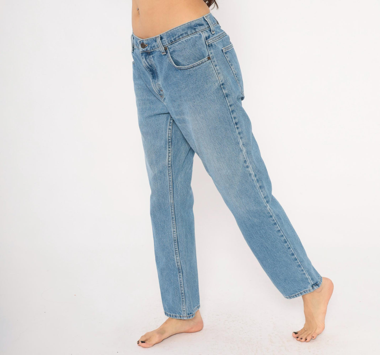 L.L. Bean Straight Leg Jeans 2000s Medium Wash Denim Cotton Blue Relaxed Fit 34x29