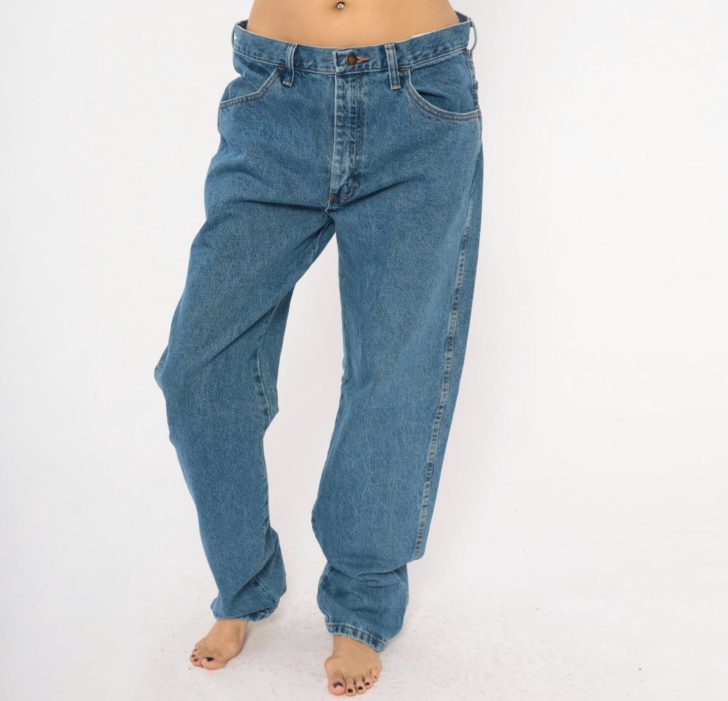 Rustler Straight Leg Jeans 2000s Medium Wash Cotton Denim Large L