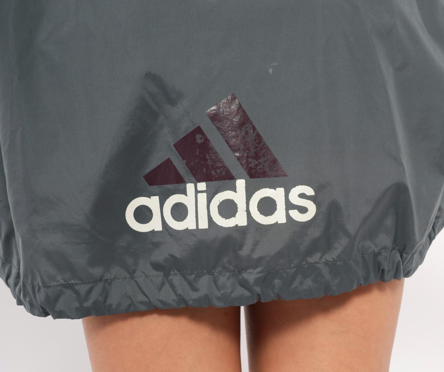 90s Adidas Half-Zip Windbreaker Burgundy Grey Colorblock Nylon Large