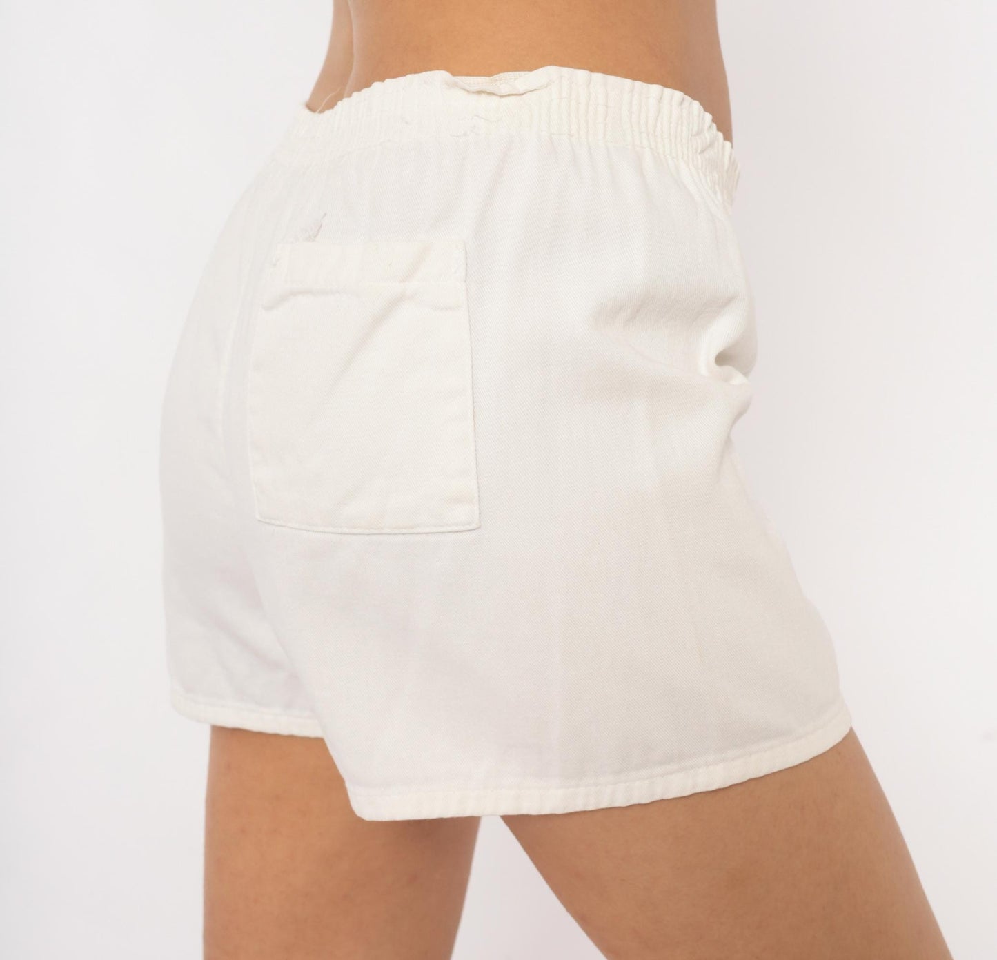 80s Beach Doctor Coast Guard Key West Cotton Shorts White Medium M
