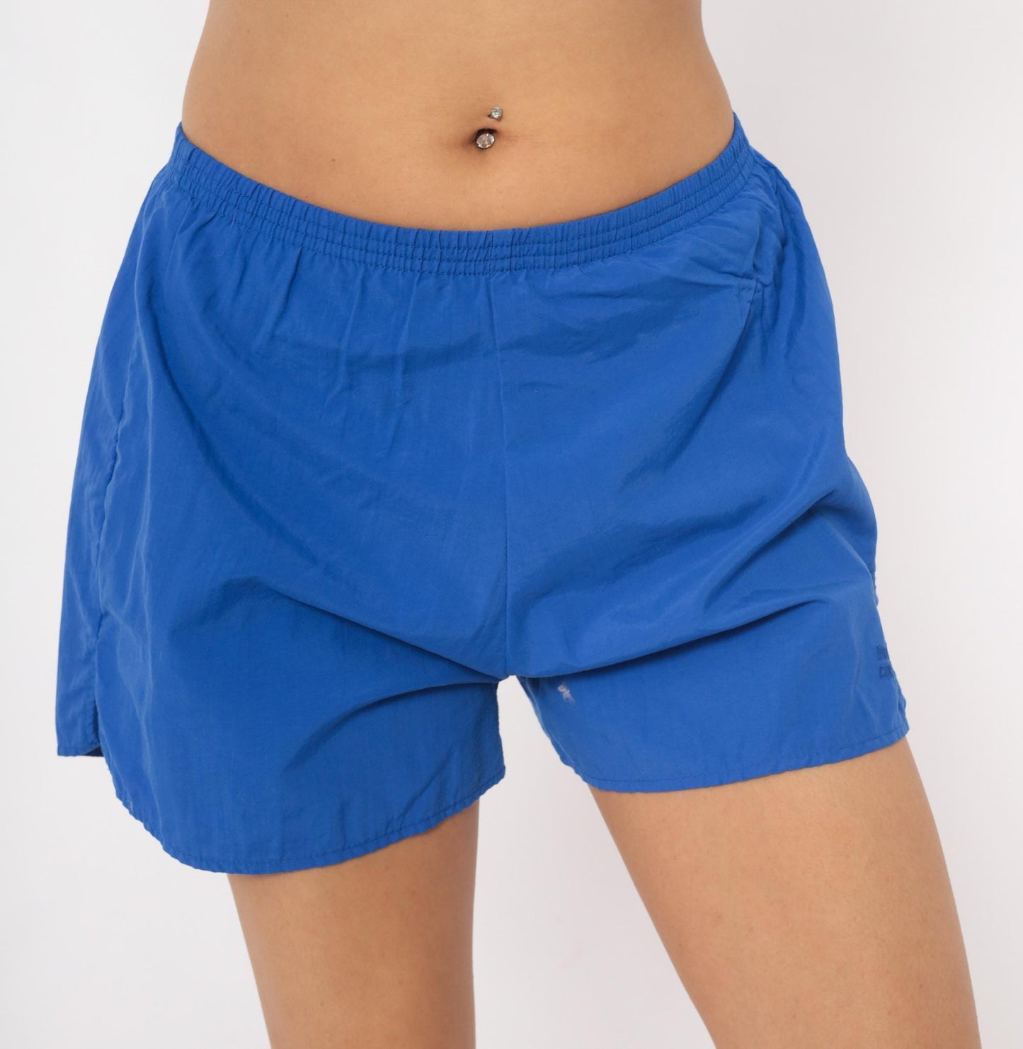 80s Moving Comfort Cobalt Running Shorts Nylon Athletic Small
