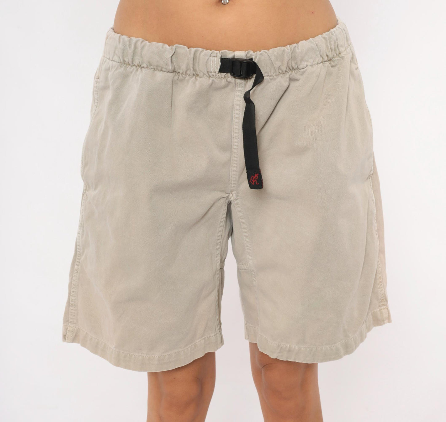90s Gramicci Climbing Shorts Khaki Cotton Buckle Belt Large L