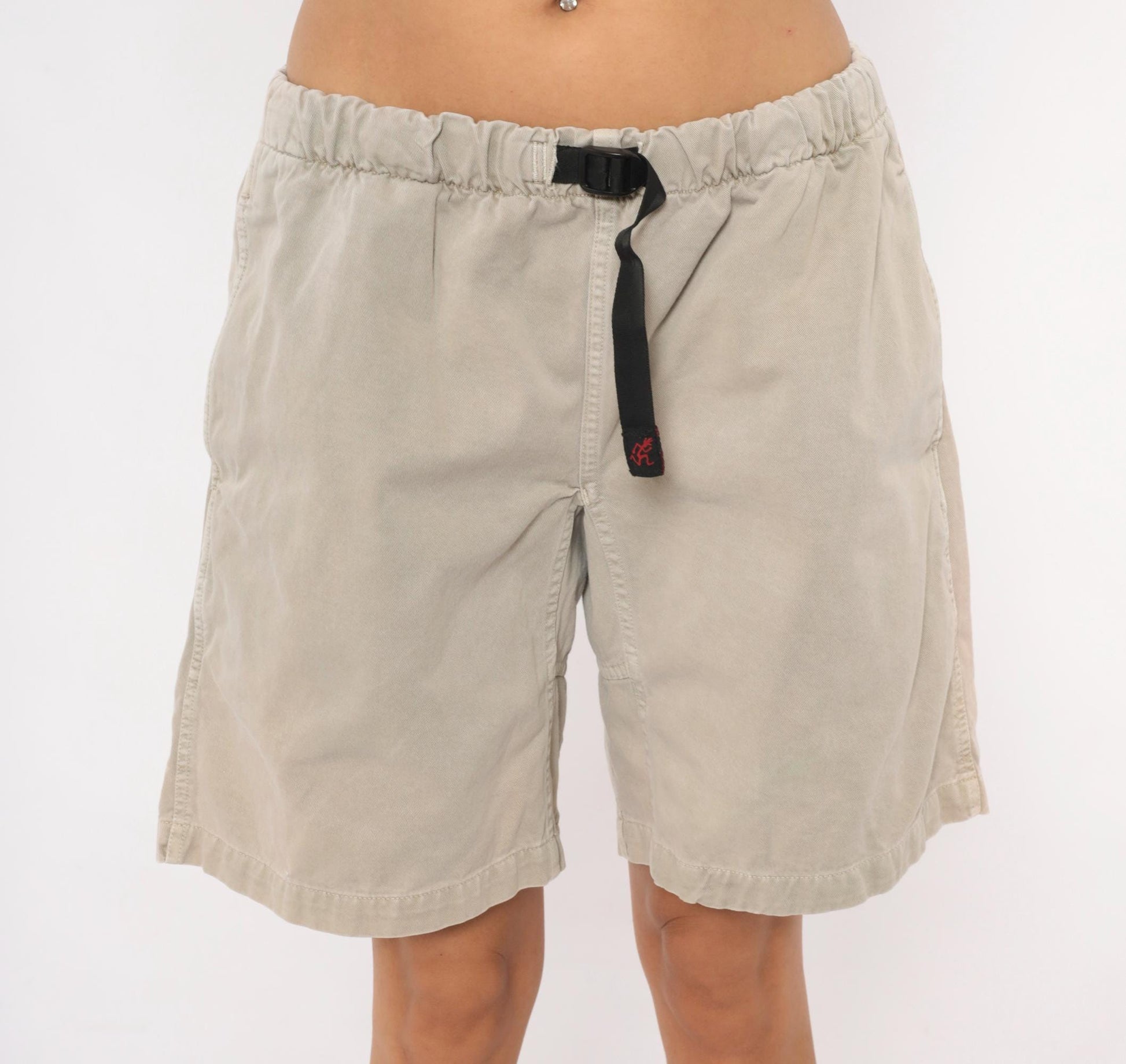 90s Gramicci Climbing Shorts Khaki Cotton Buckle Belt Large L