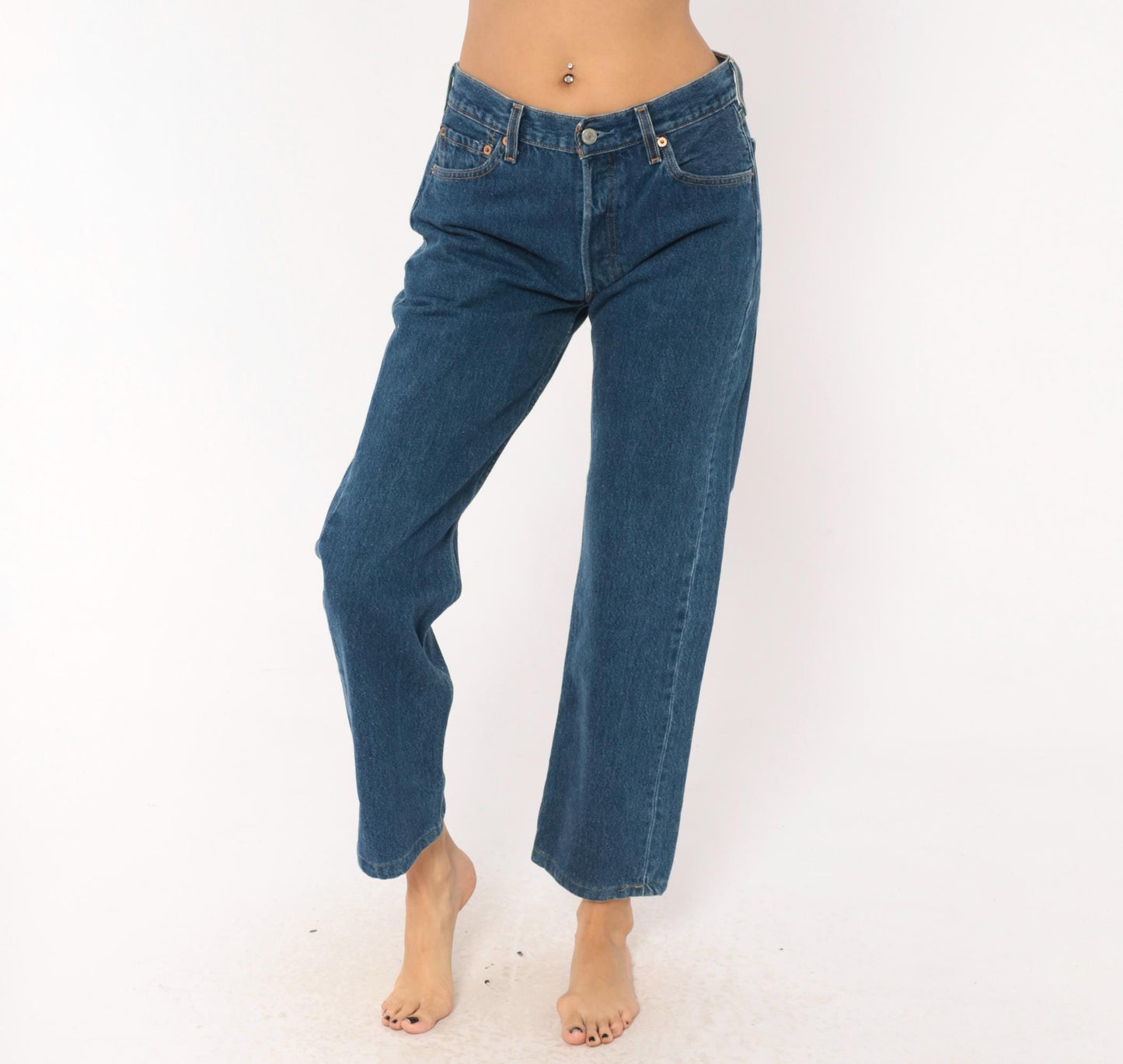 Levi's 501 Student Jeans 2000s Medium Indigo Straight Leg Button Fly 30x32