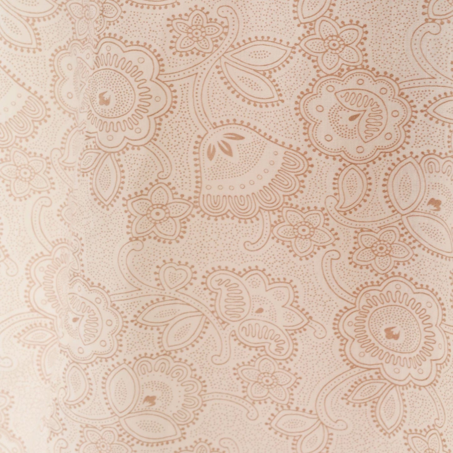 90s Cream Paisley Strapless Sundress Floral Print Lace Trim Small