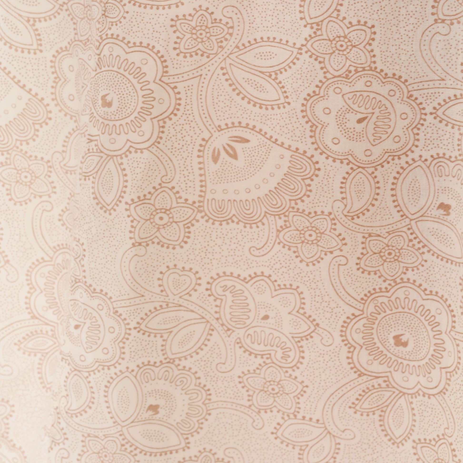 90s Cream Paisley Strapless Sundress Floral Print Lace Trim Small