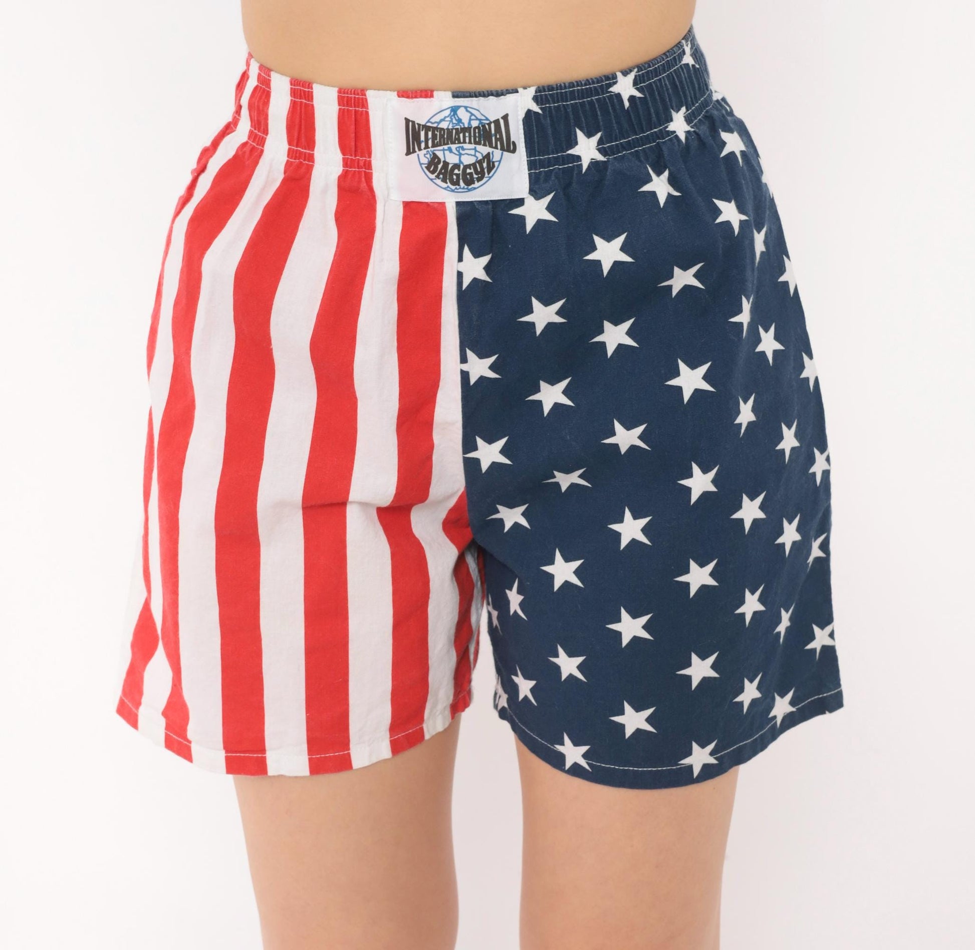 90s International Baggyz American Flag Shorts Cotton Small
