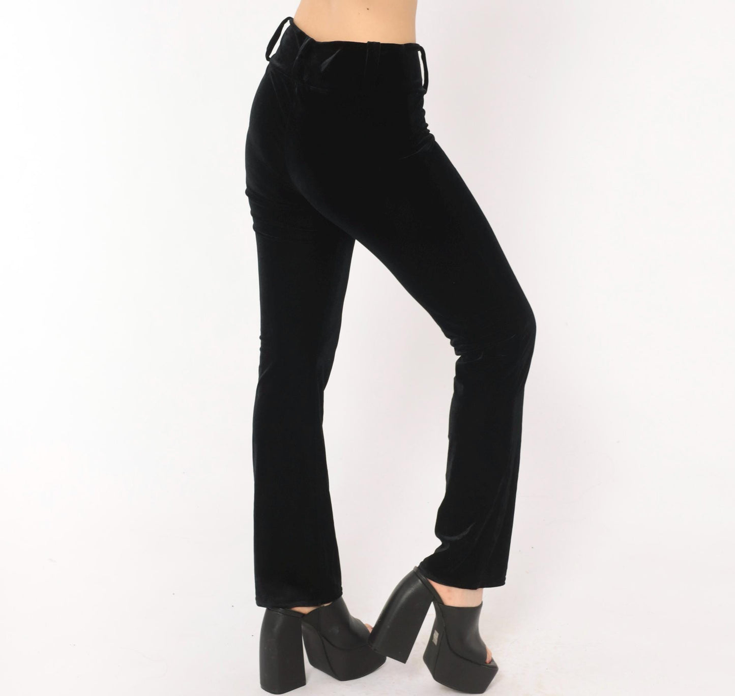 Daang Goodman Tripp NYC 90s Black Velvet Pants Slim Straight Small S