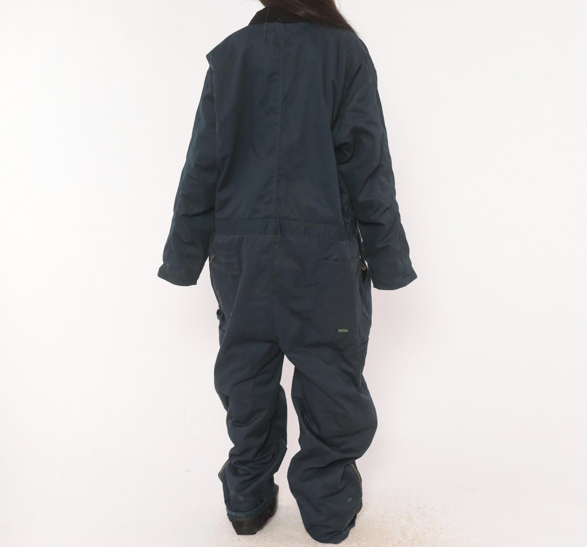 2000s Berne Apparel Navy Insulated Coveralls Quilted Jumpsuit Plus Size XXL
