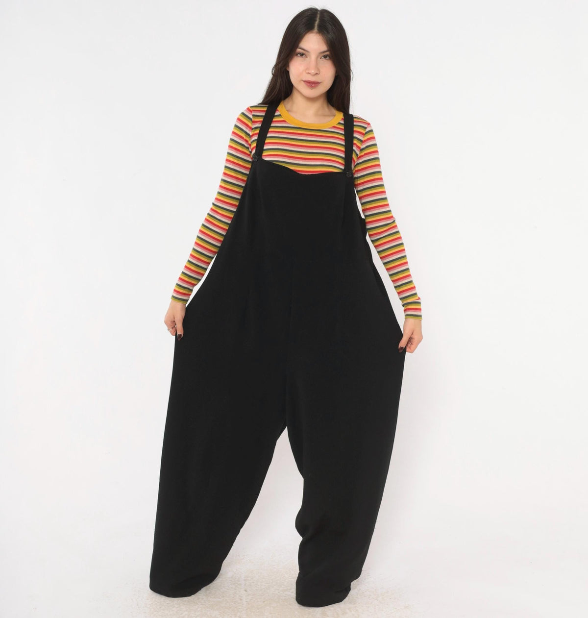 90s Visual FX Black Wide Leg Jumpsuit Plus Size XXL