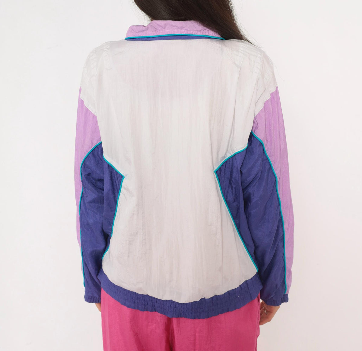 90s Santolina Bay Windbreaker Color Block Southwestern Embroidered Small