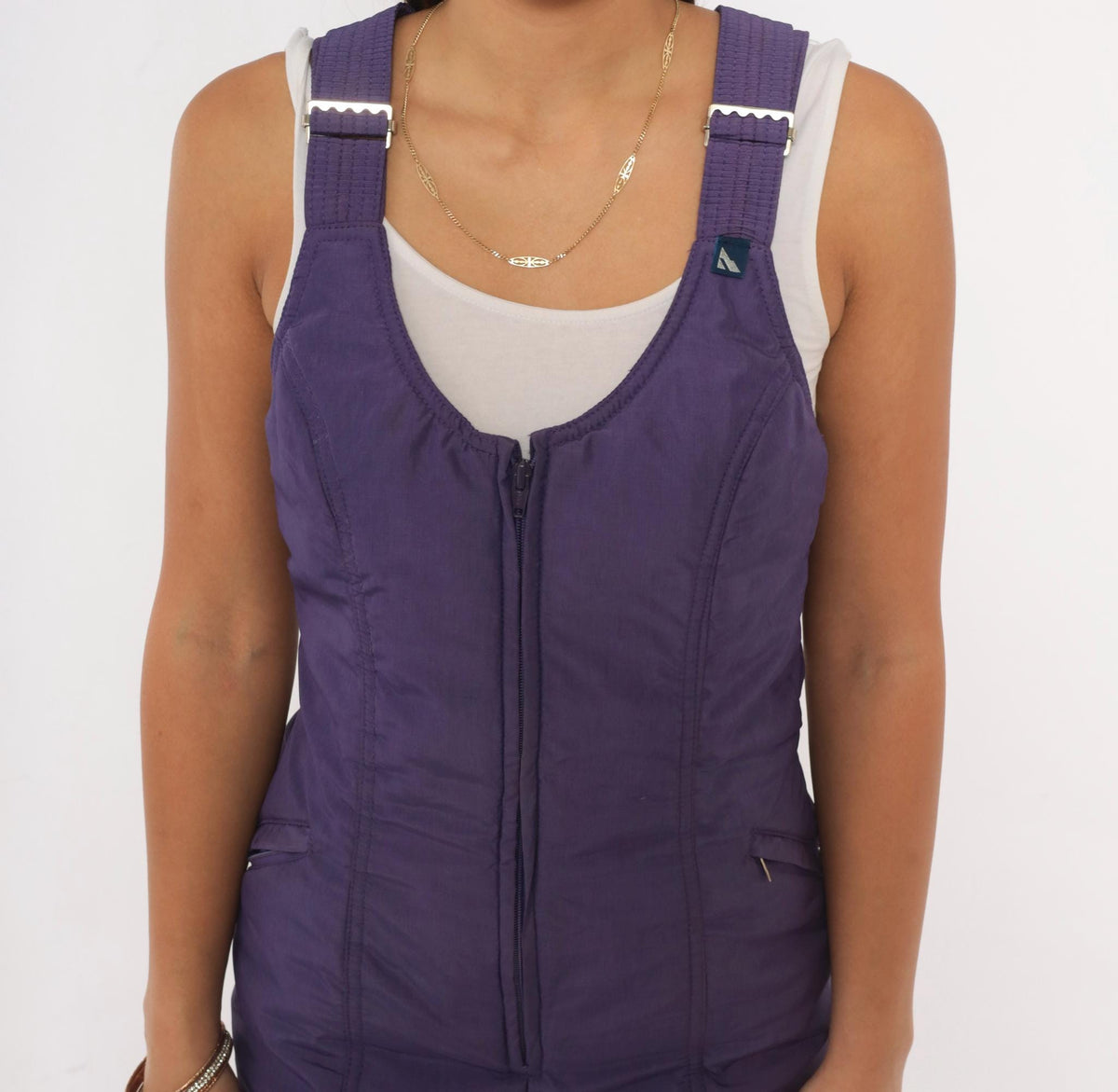 80s Serac Color Block Ski Jacket Purple Red Lavender Cropped Bomber Small S