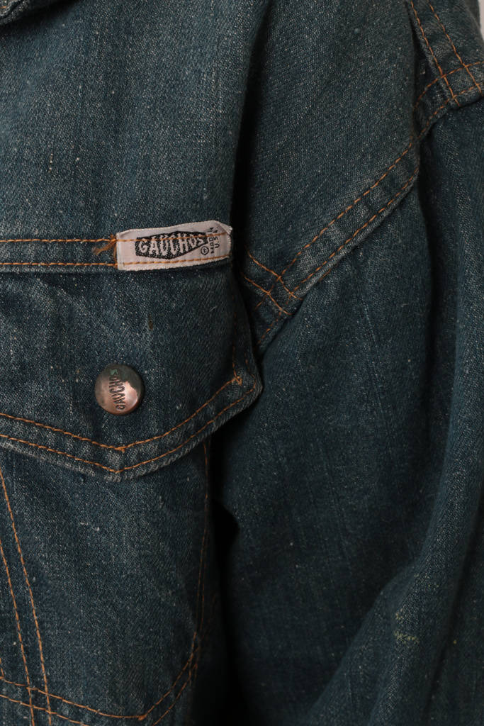 60s Gauchos Denim Jacket Blue Jean Trucker Unisex Medium