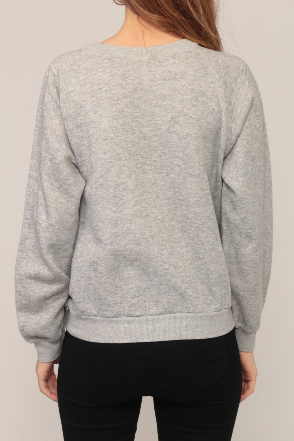 80s Deer Graphic Sweatshirt Unisex Pullover Cotton Blend Medium