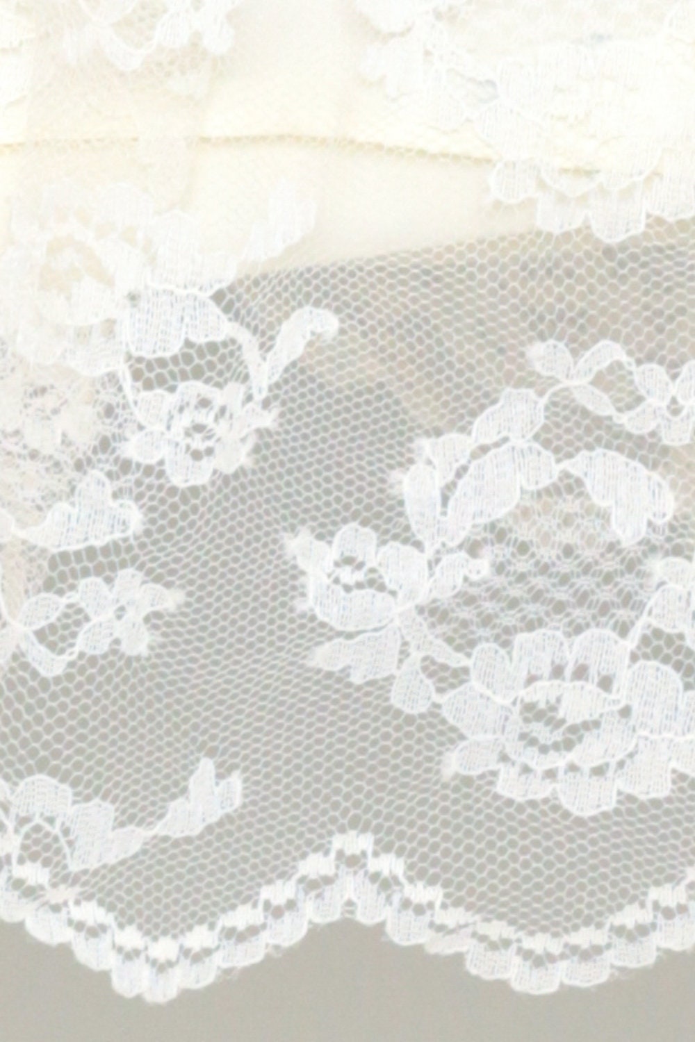 80s White Lace Mini Dress Puff Sleeve Drop Waist Party Gown Extra Small