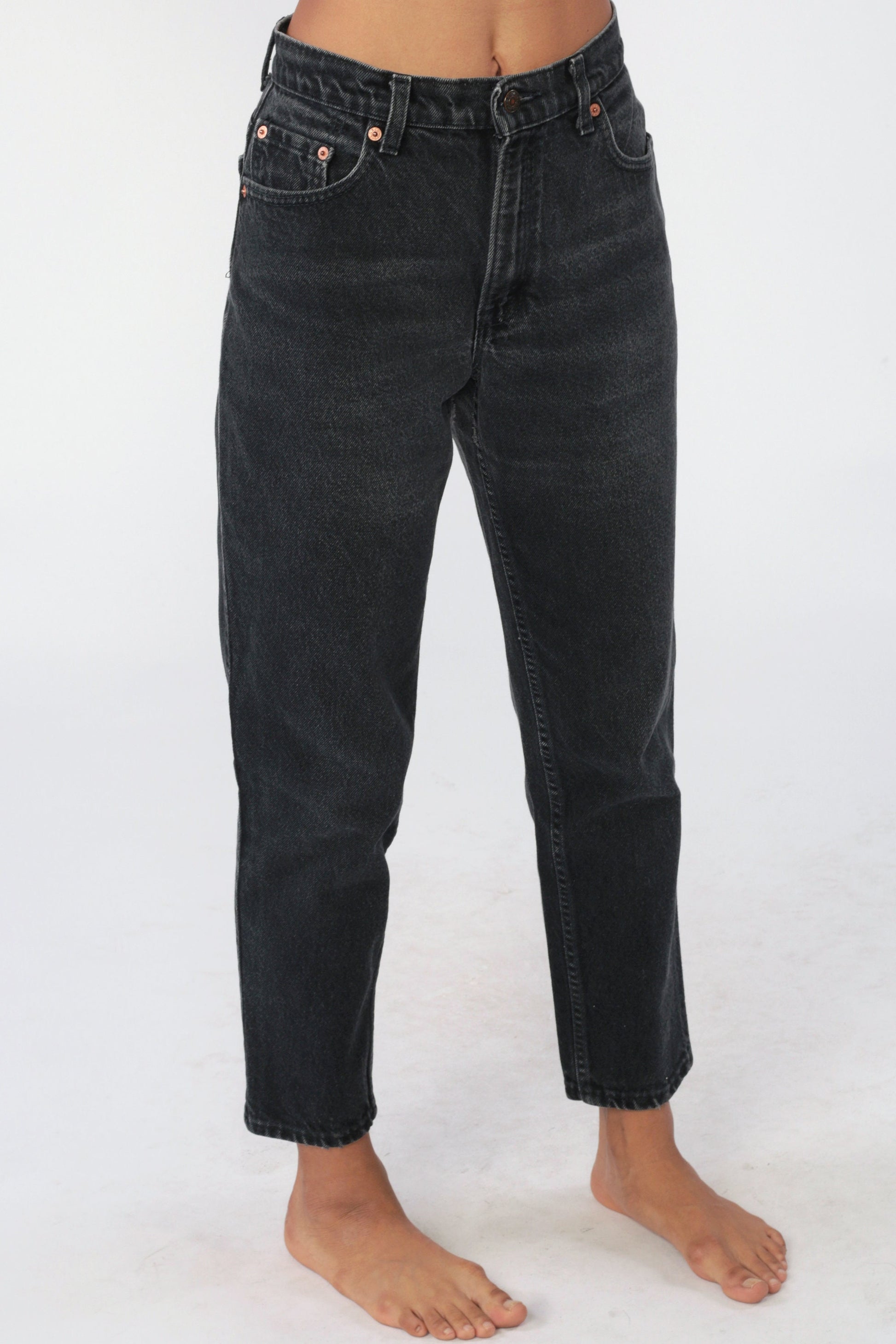 80s Levi's Black High-Waist Mom Jeans 27 Inseam Small 4