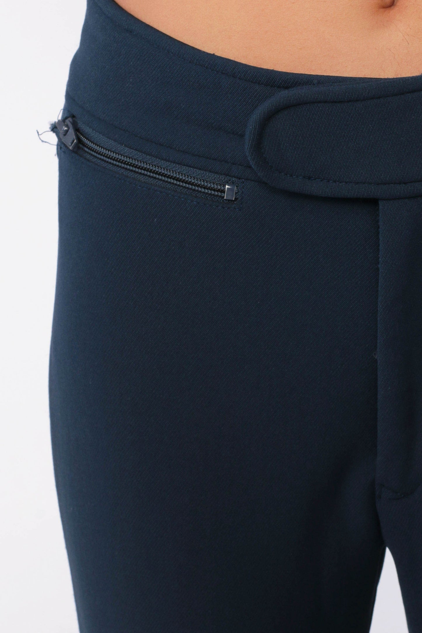 70s Navy Wool Ski Pants Stirrup Snowsuit Small
