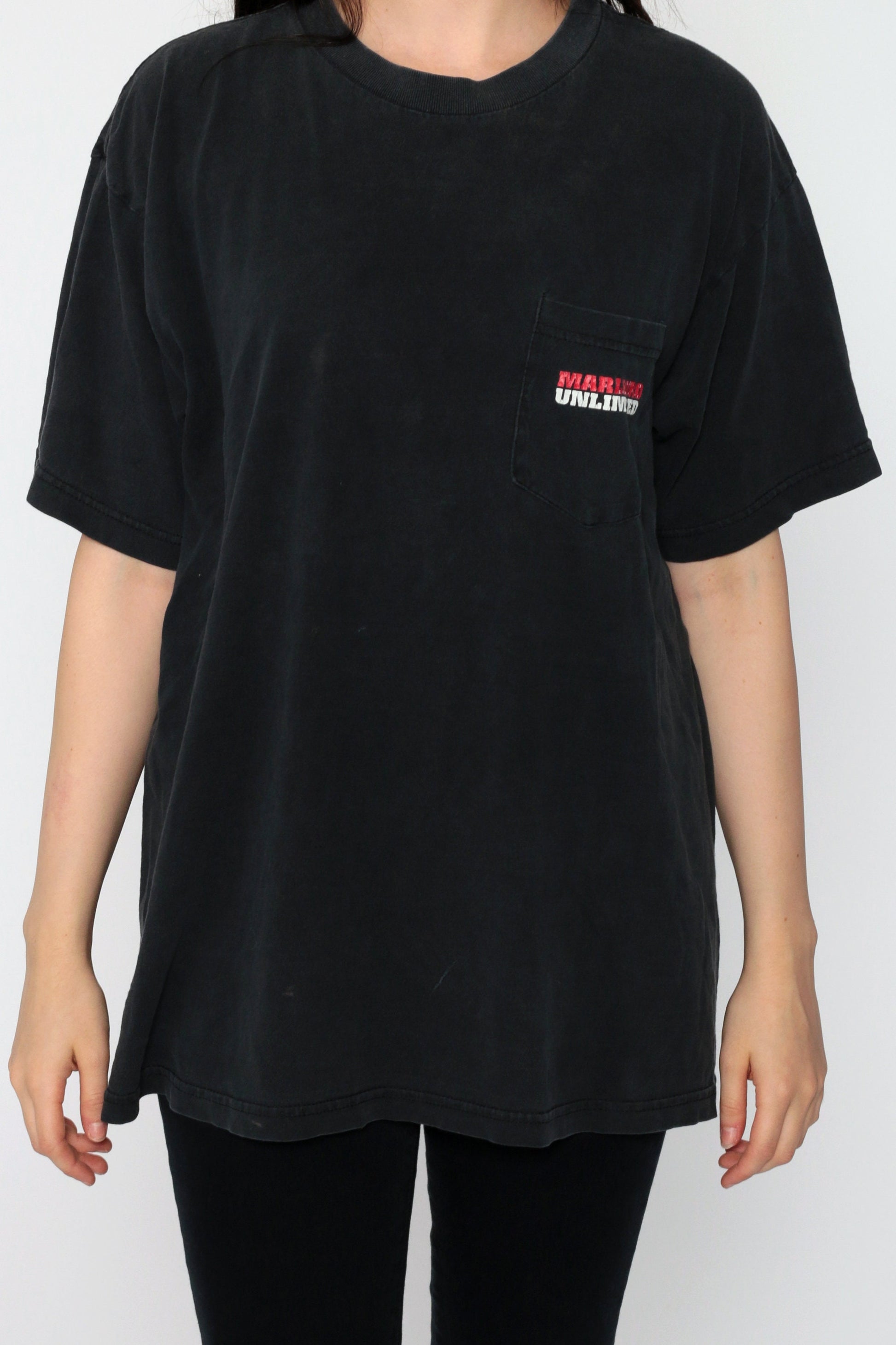 90s Marlboro Lizard Graphic T-Shirt Black Cotton Unisex Extra Large
