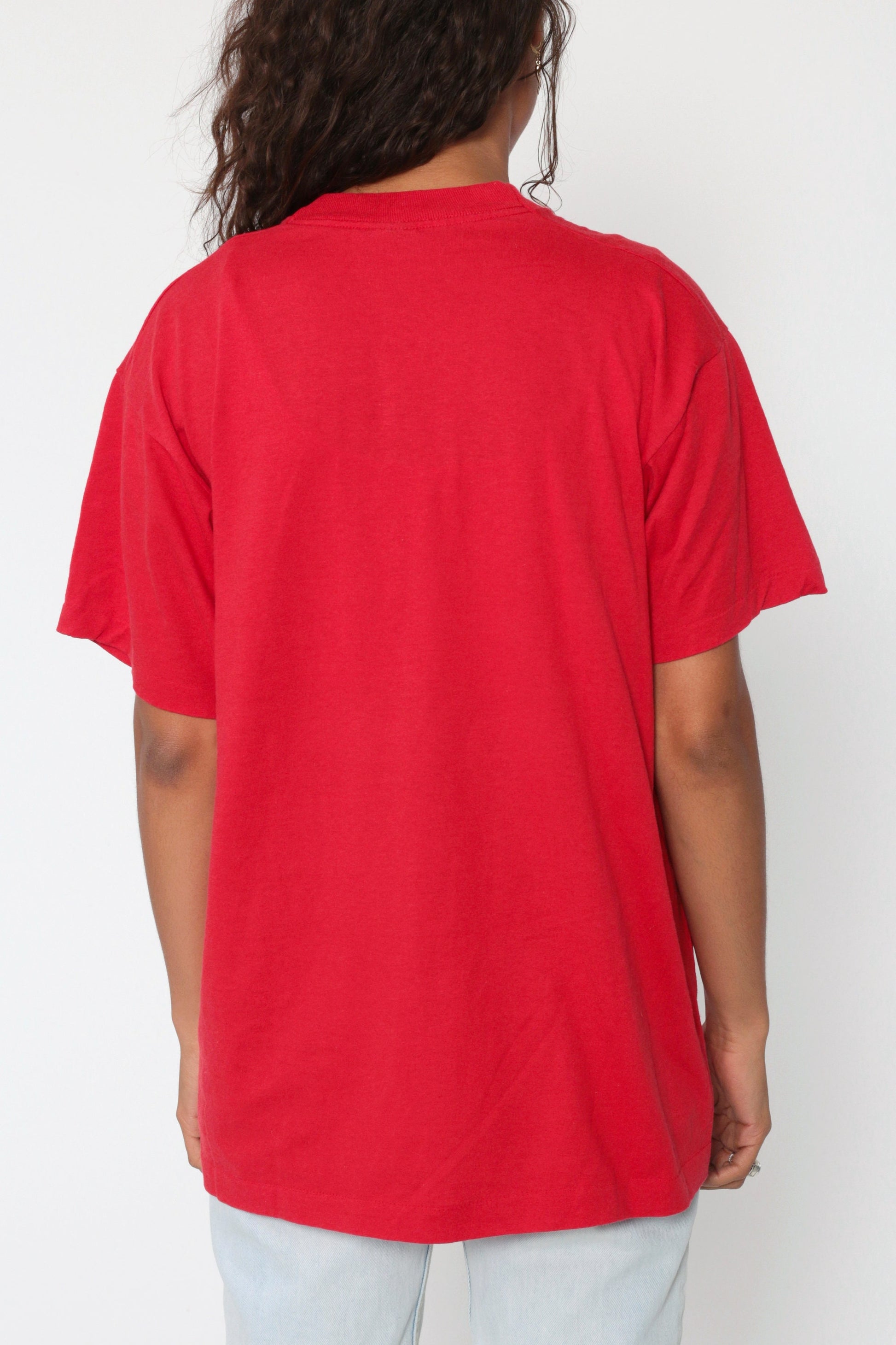 80s Volcano California Country Store Graphic Tee Screen Stars Red Medium