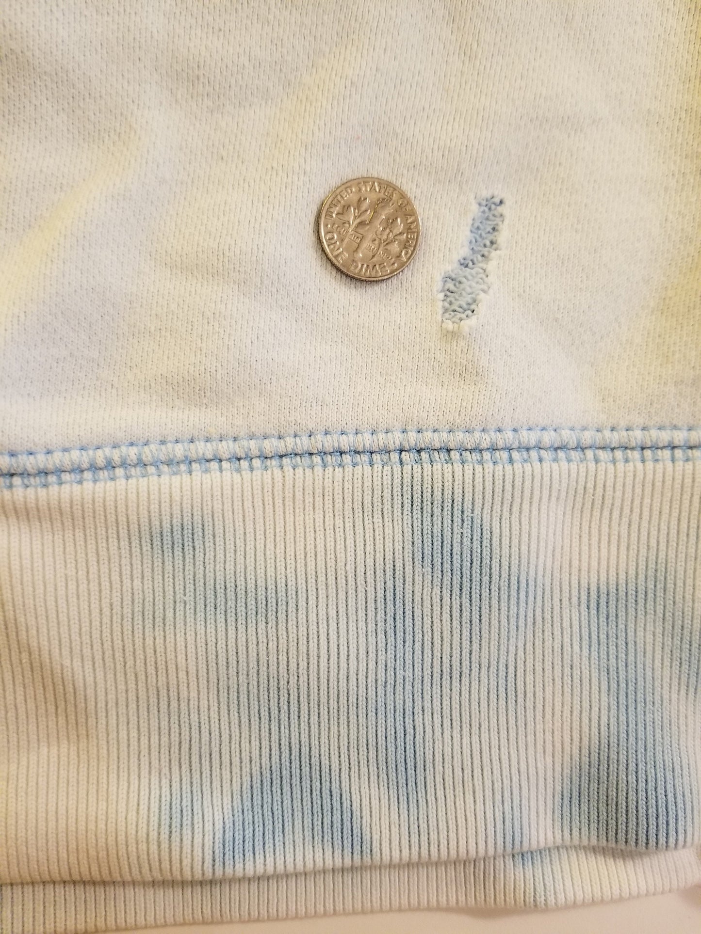90s Nautica Tie Dye Crewneck Sweatshirt Blue White Extra Large XL