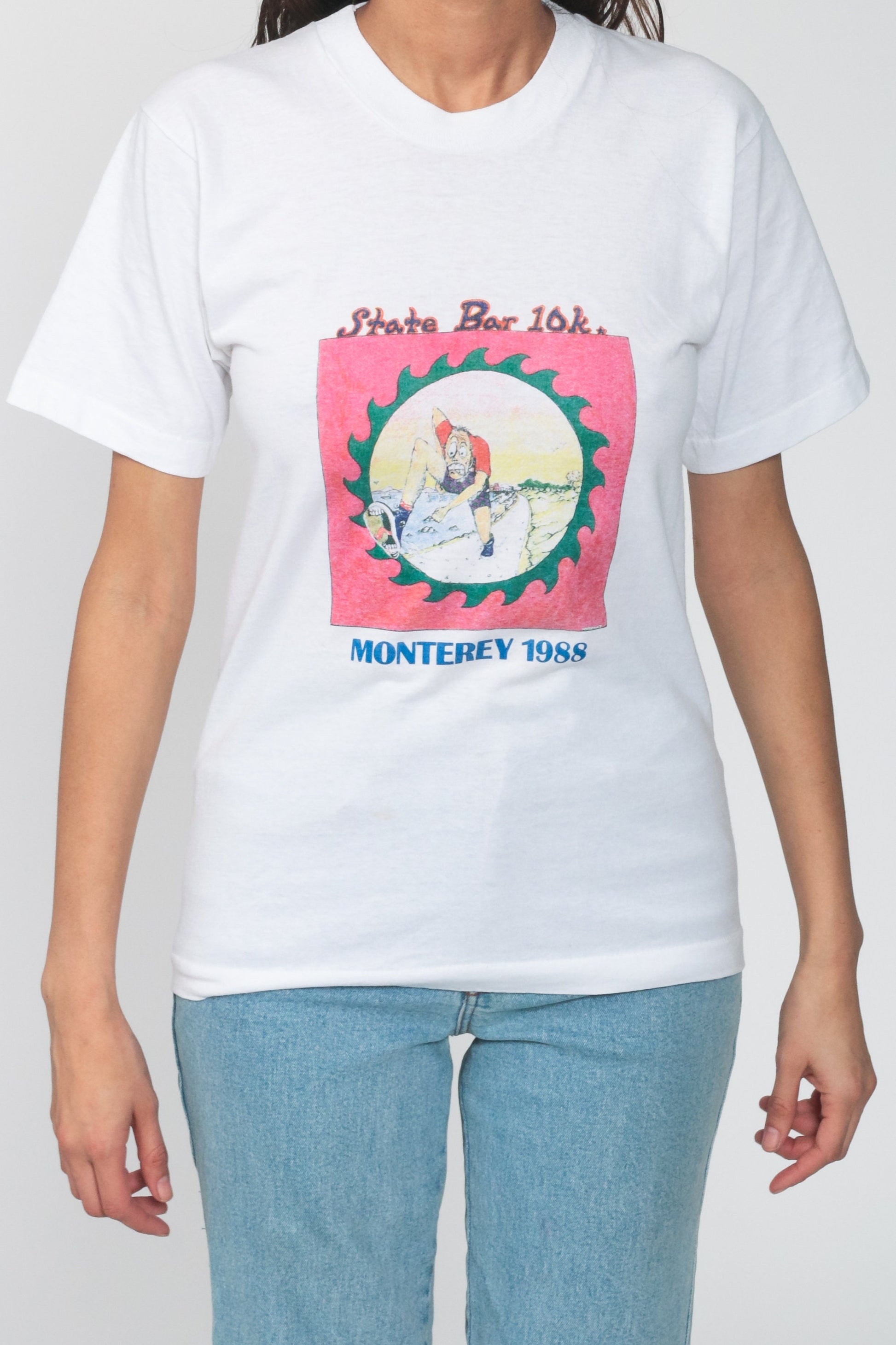 1988 Monterey Marathon Graphic Tee Screen Stars Single Stitch Extra Small