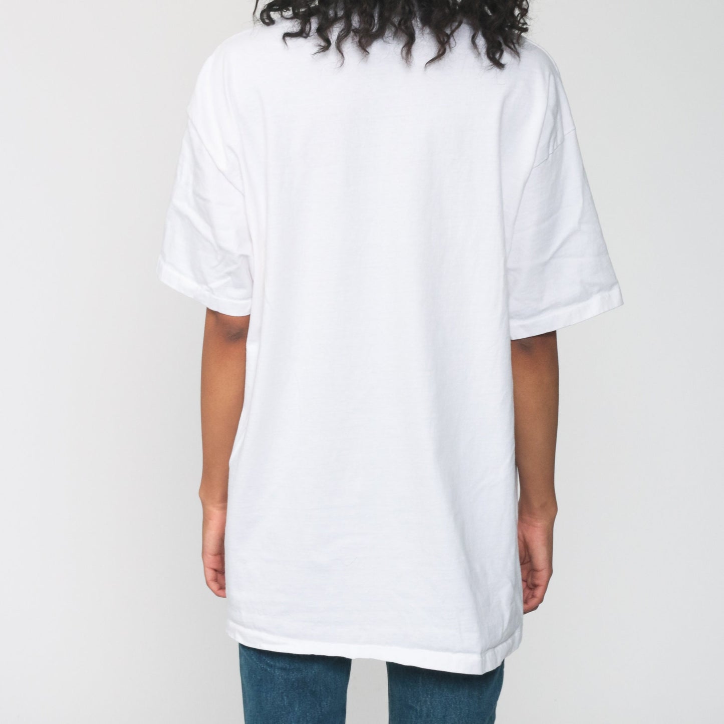 90s Sunflower Glitter Graphic T-Shirt White Cotton Tee Large