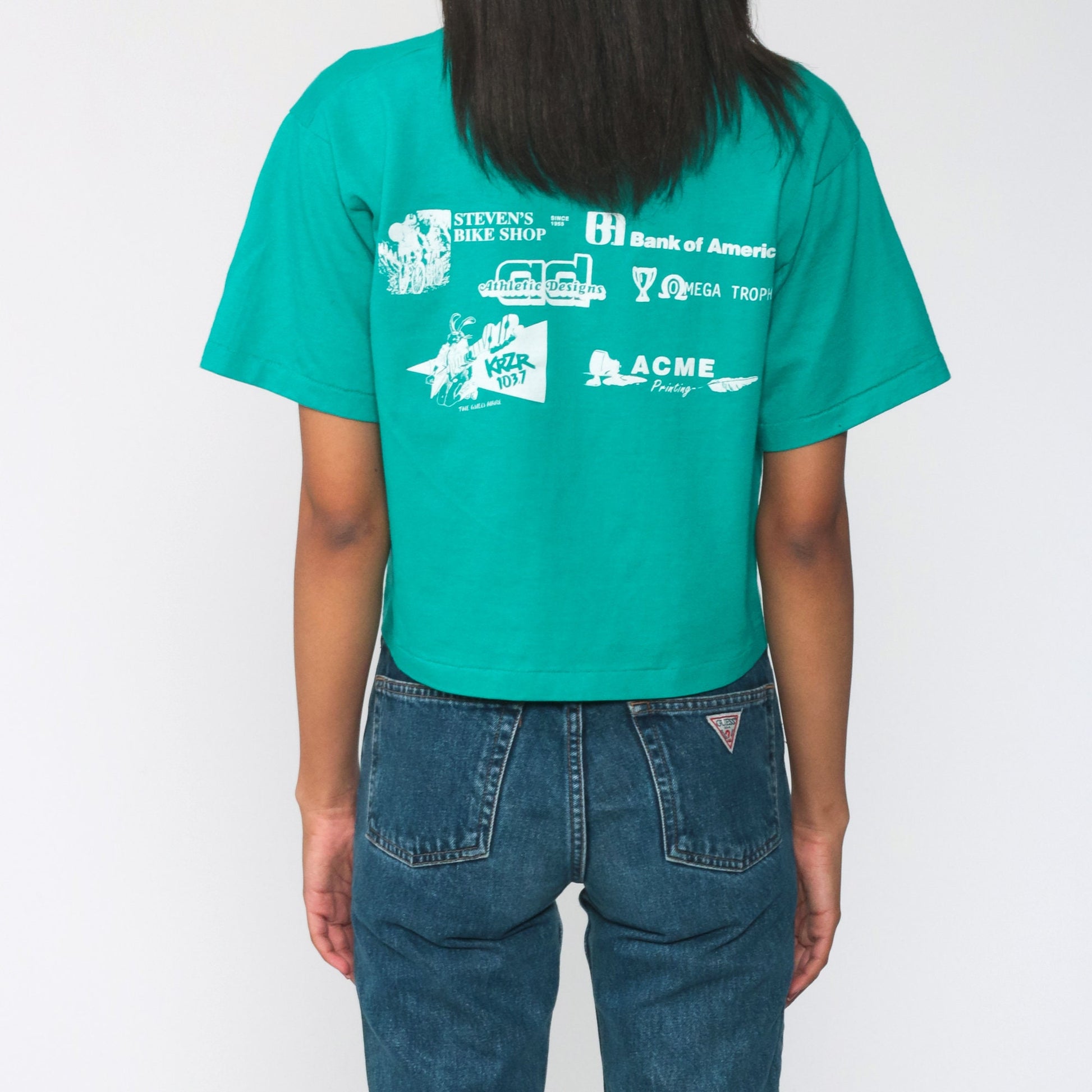 1996 Tortoise and Hare Fresno Walk Run Graphic Tee Green Small