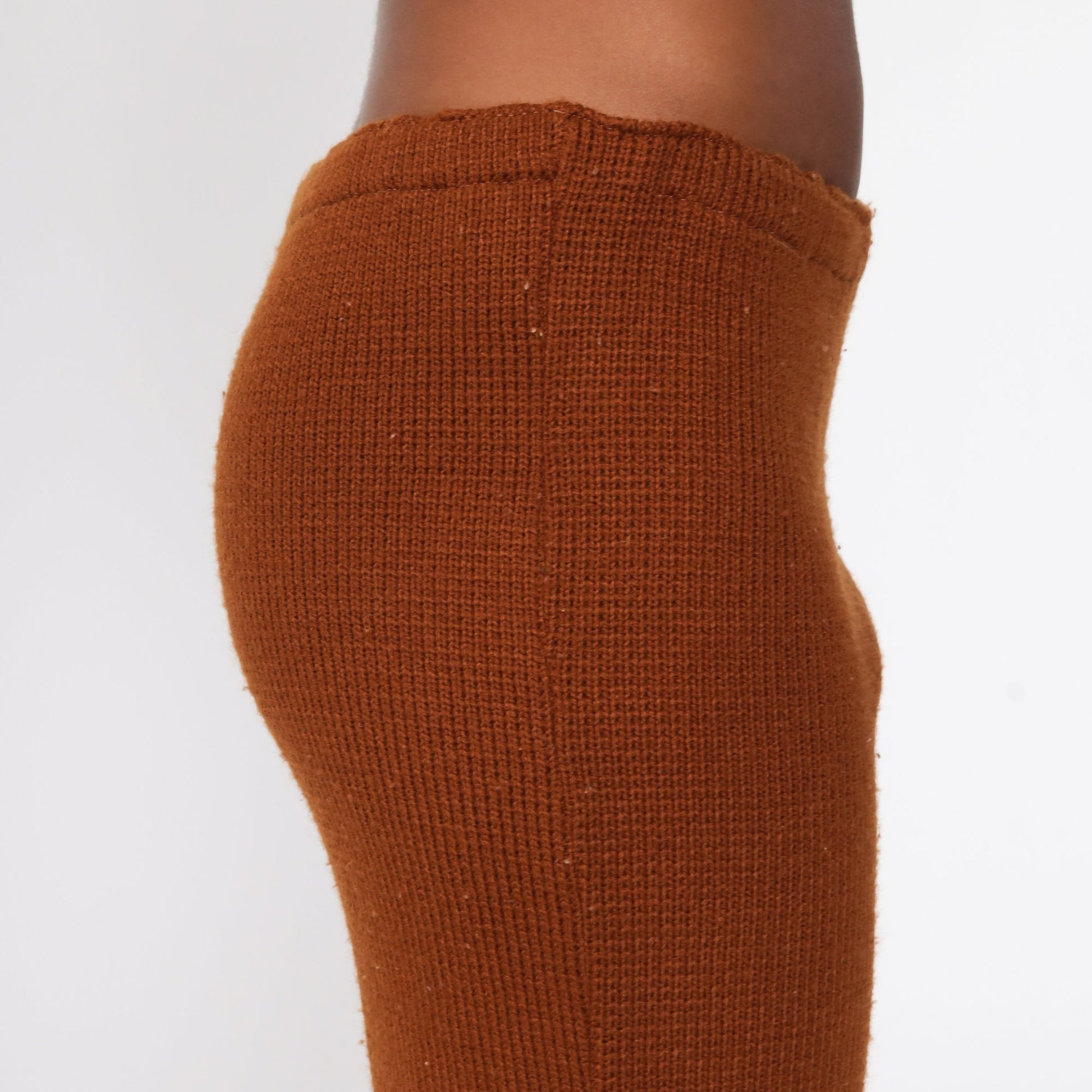 70s Nordak Sportswear Bell Bottom Pants Brown Knit High Waisted Medium